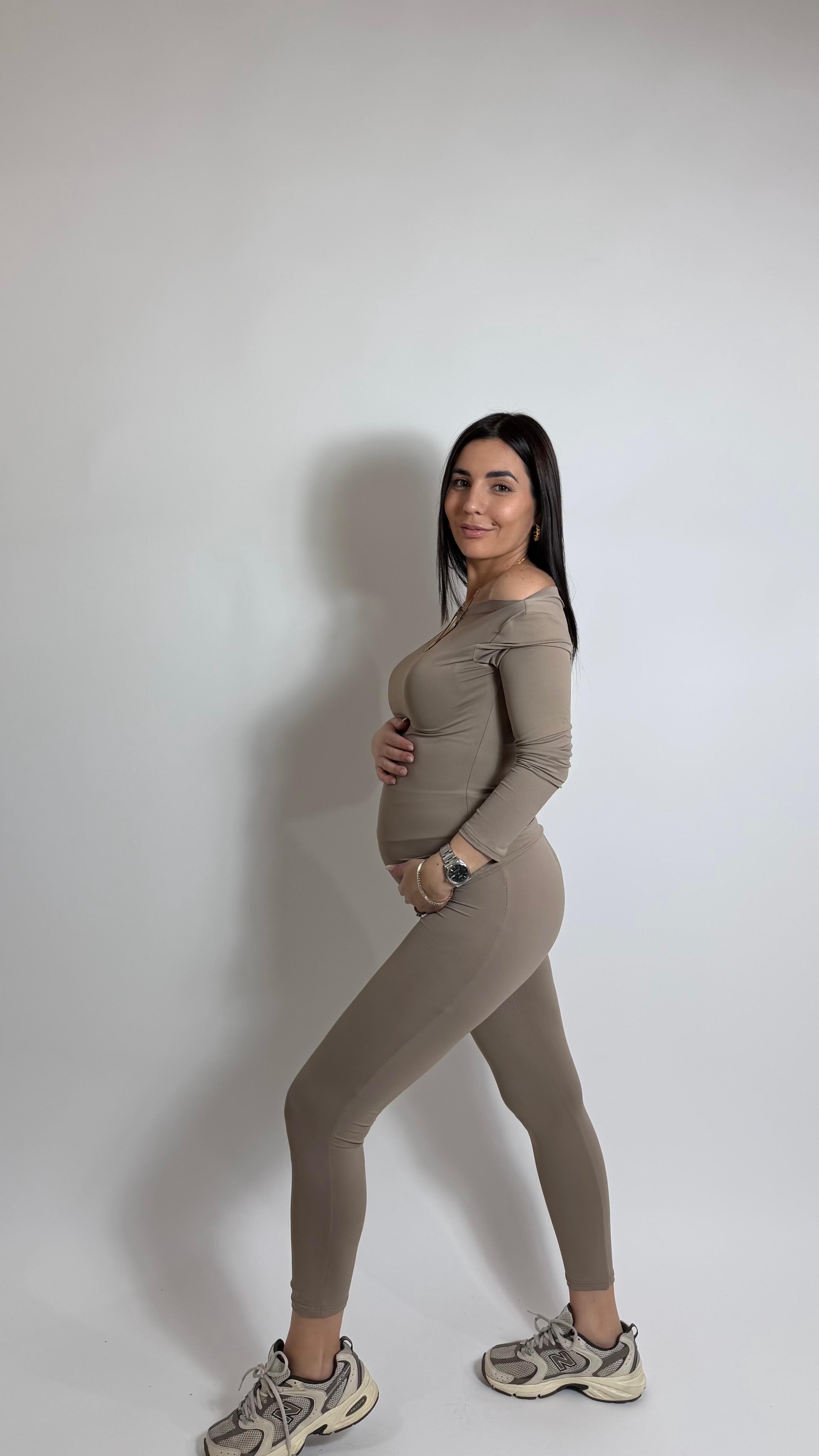Leggins Second Skin - Sigaretta / Taupe