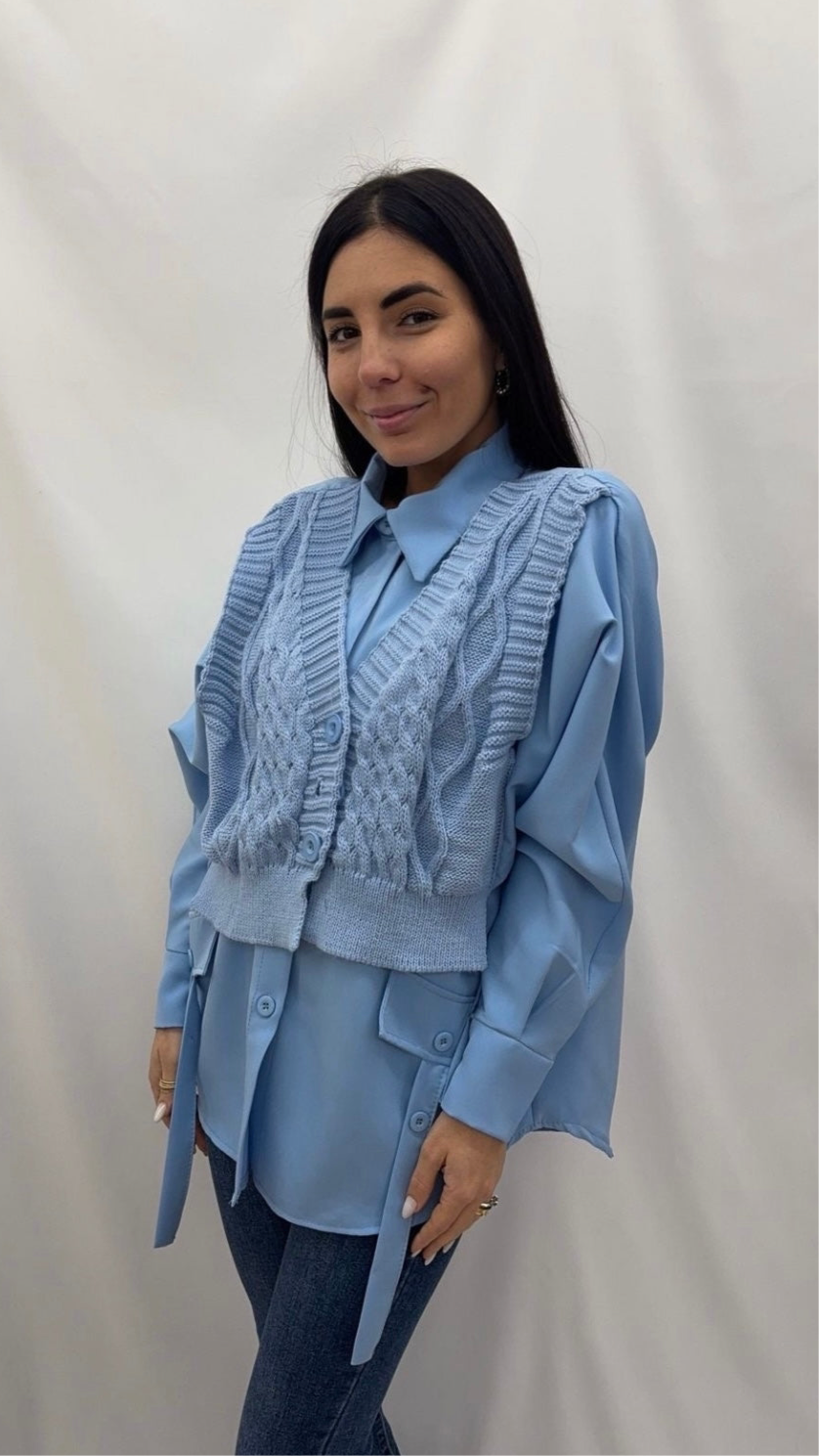Camicia con Pull Rosa