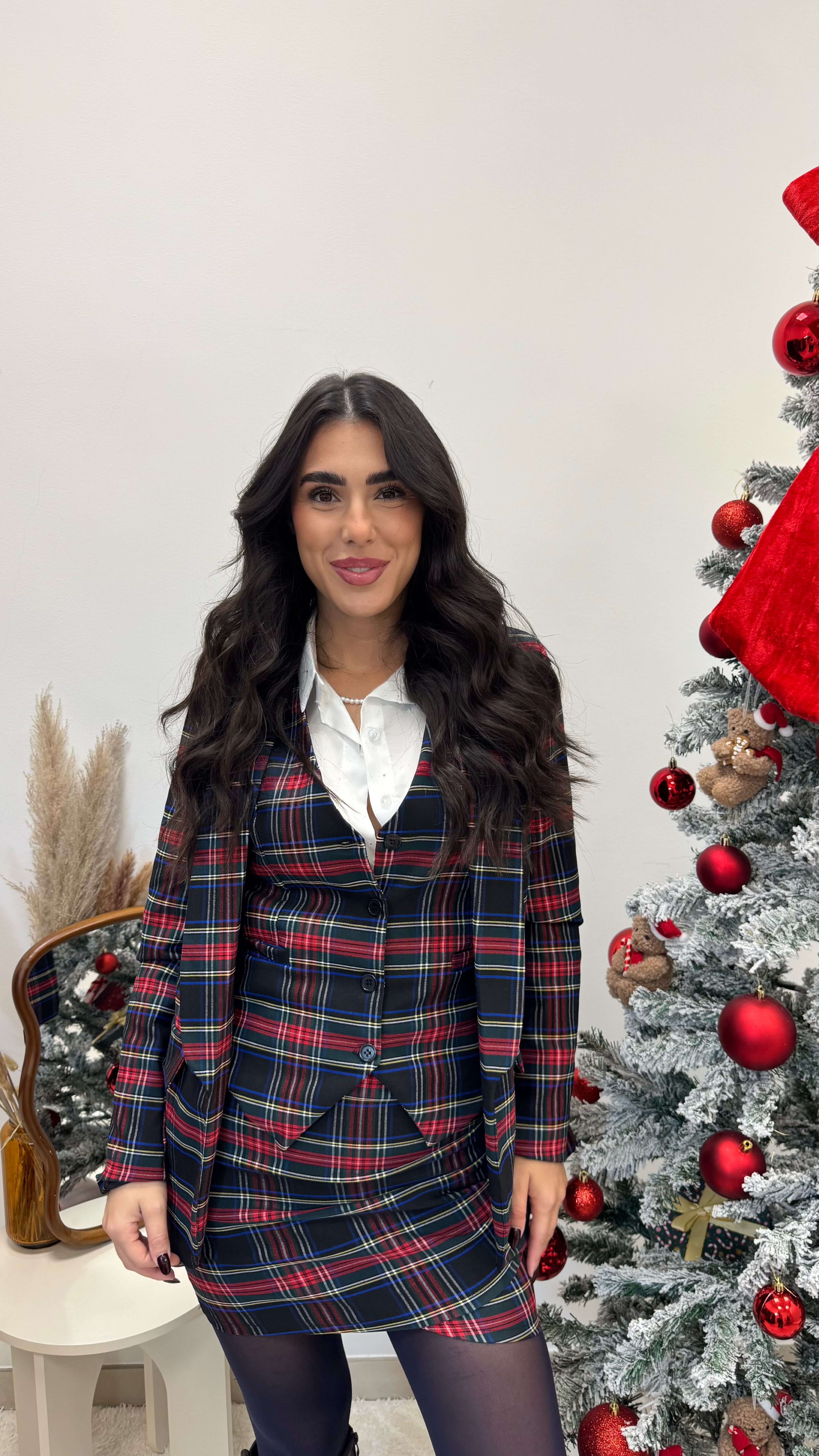 🎄Mini Tartan Drappeggio Blu