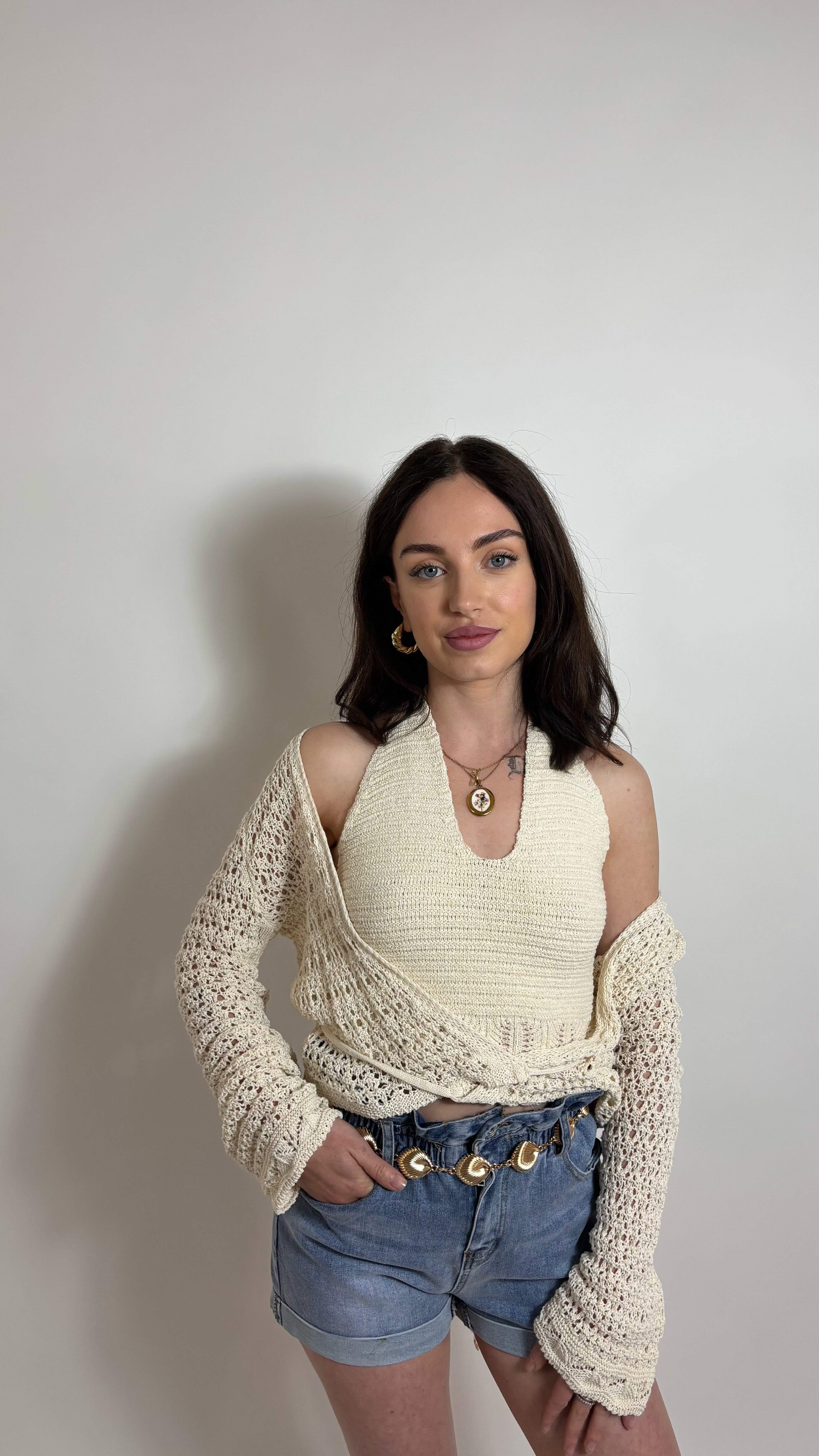 Top Crochet Positano Burro