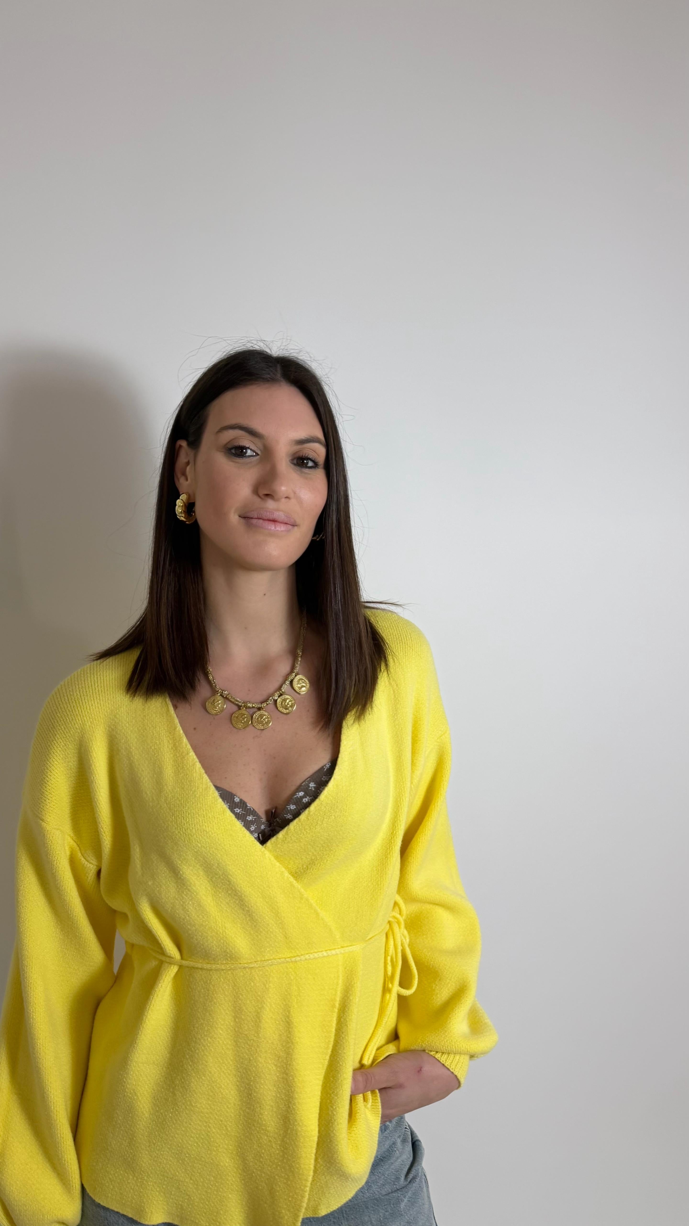 Cardigan Incrociatina Yellow
