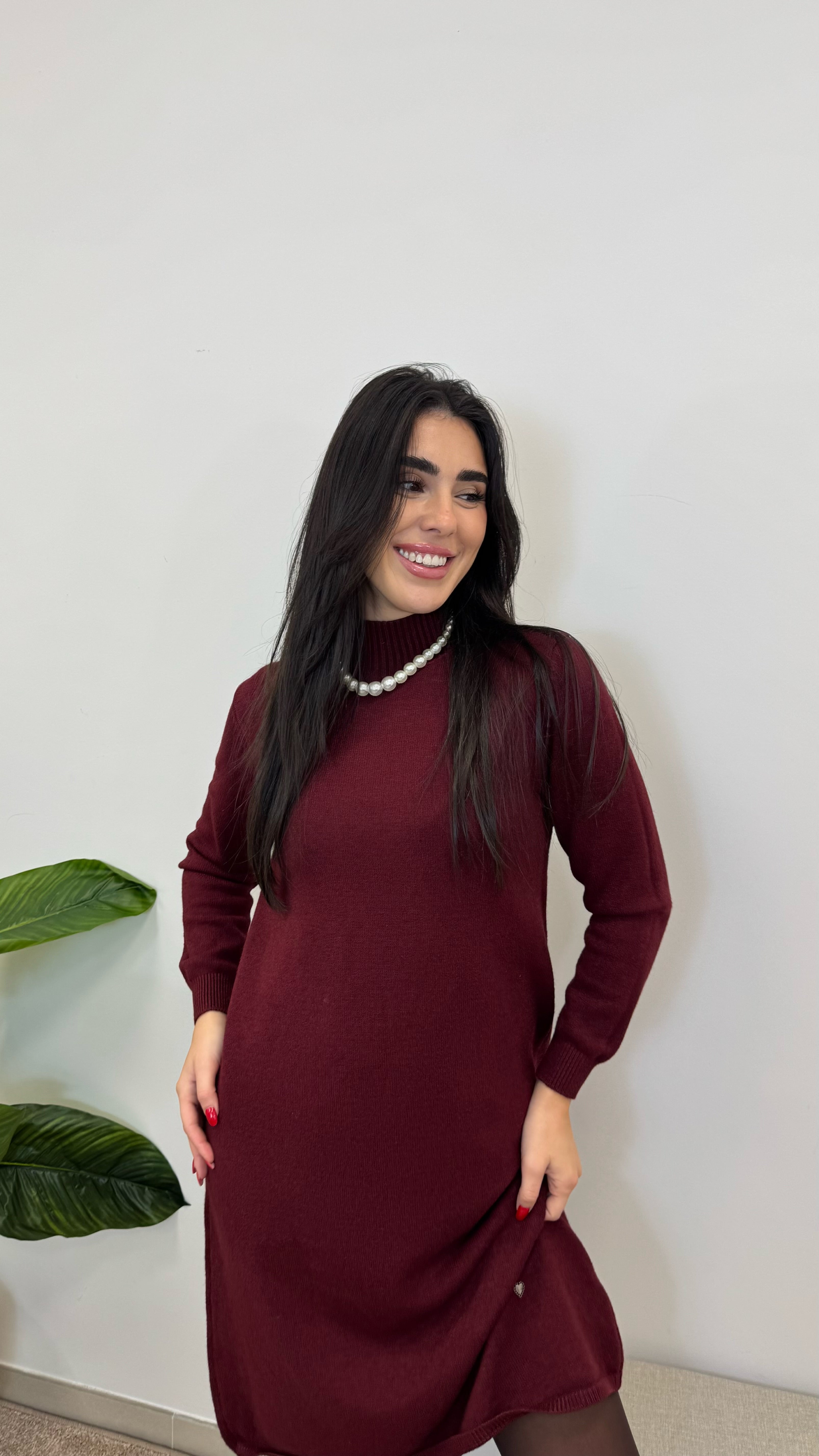 Abito Soft Touch Burgundy