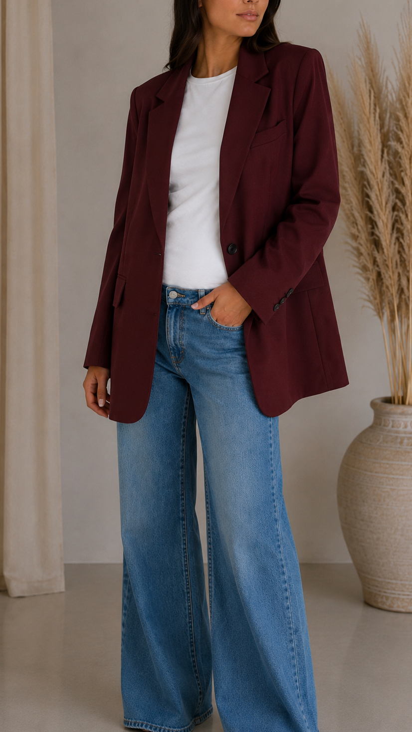Giacca Oversize Burgundy
