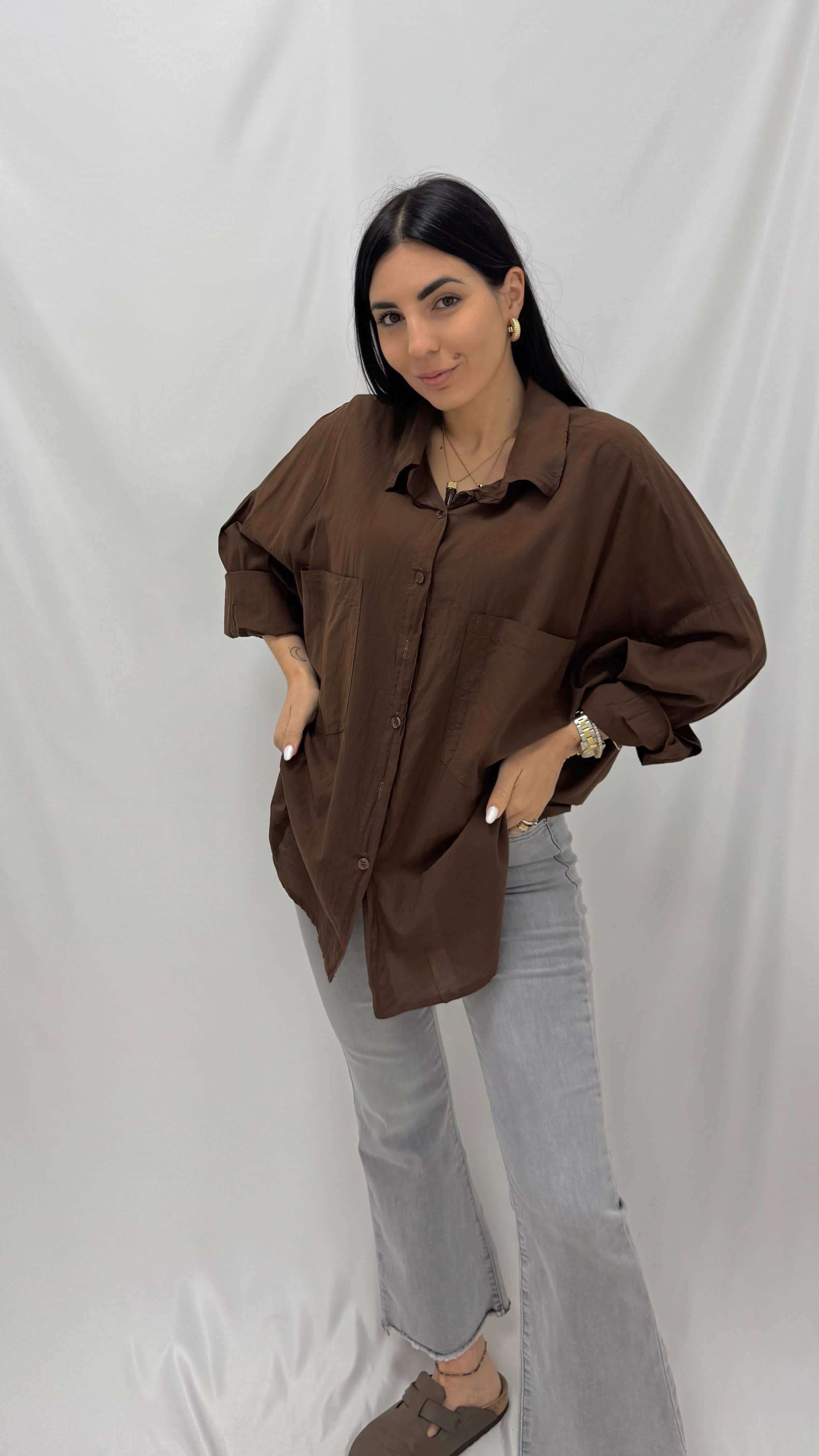 Camicia 100% cotone Choco