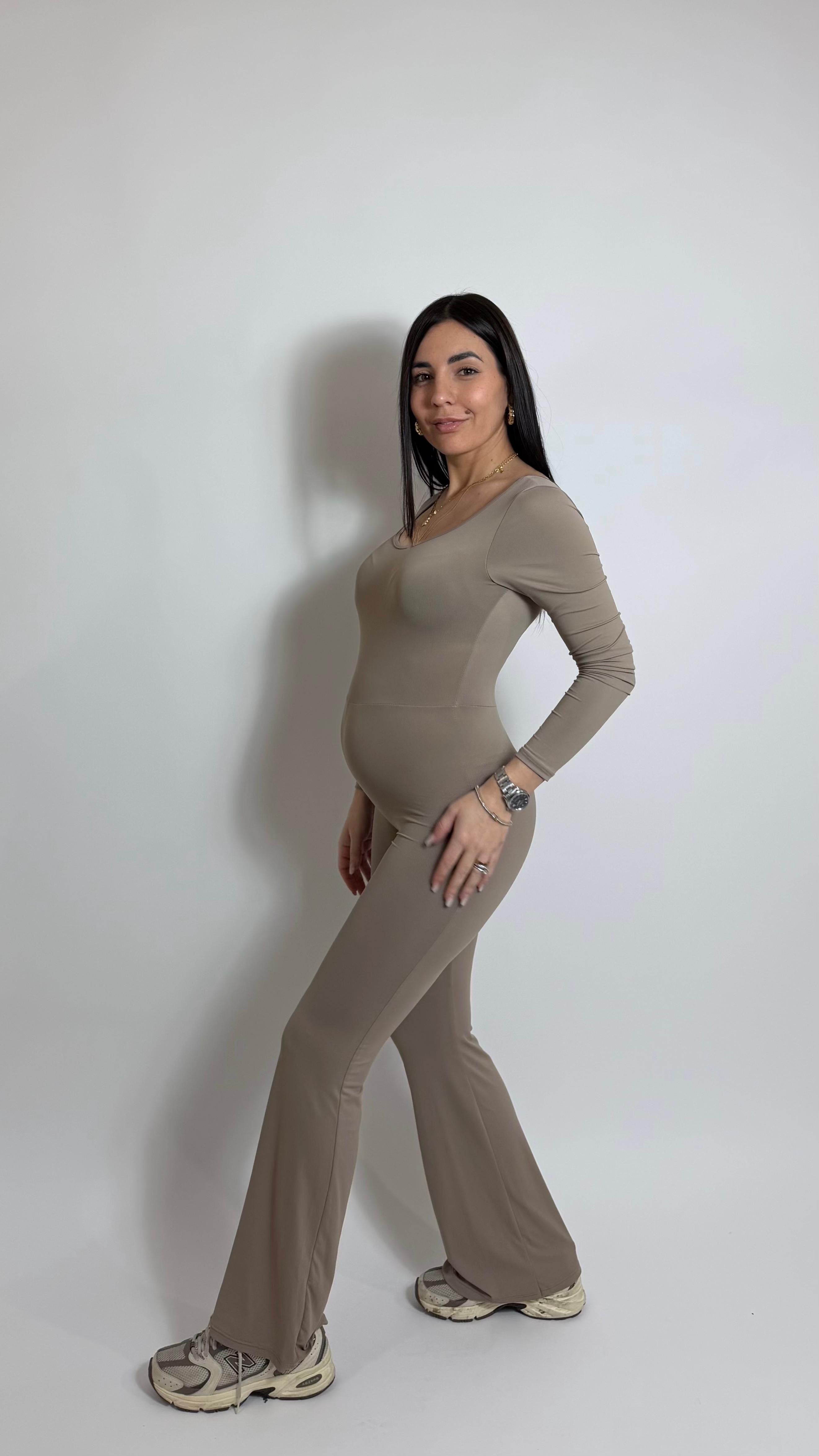 Jumpsuit Second Skin - Flare / Taupe