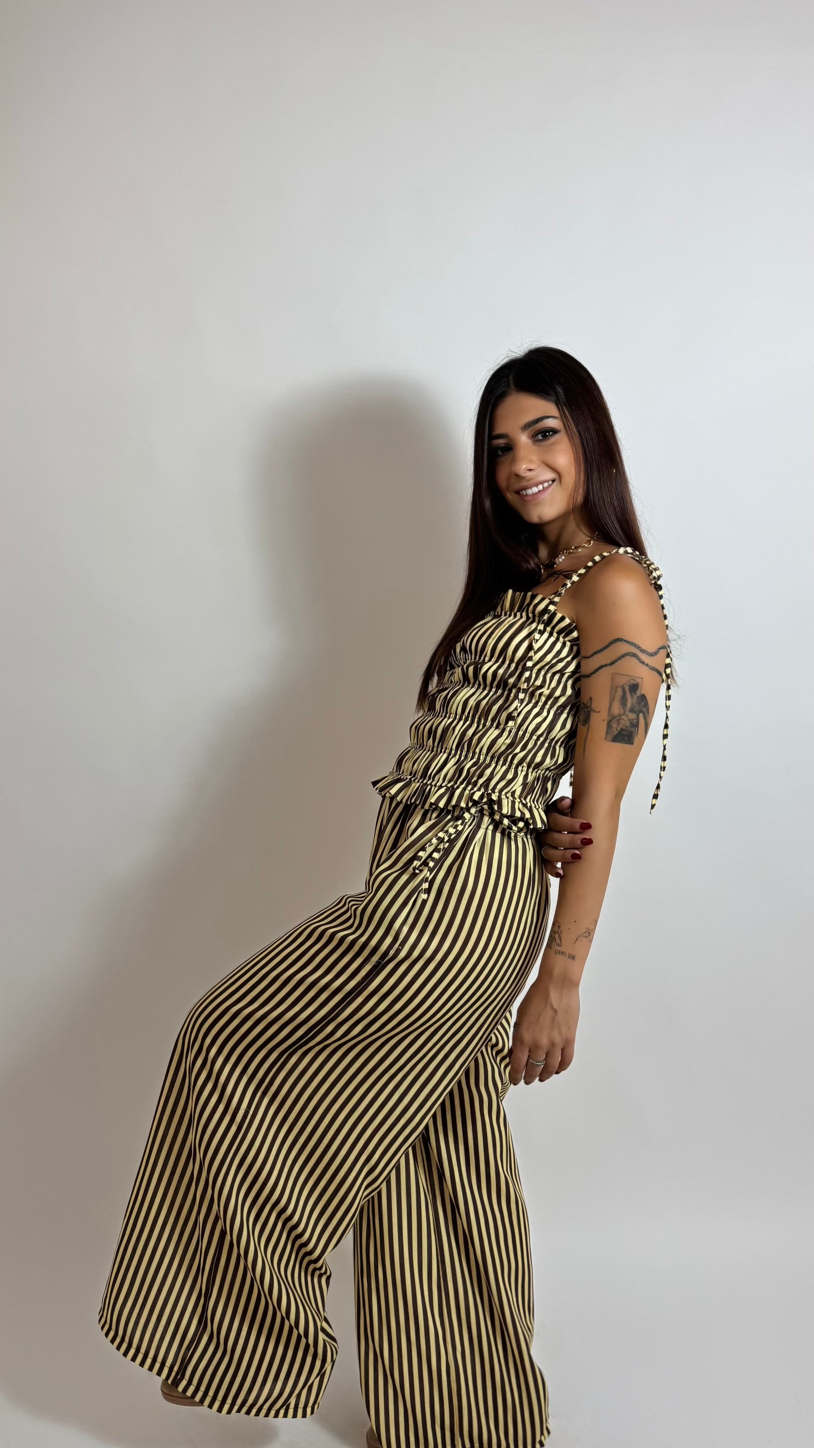 Set Stripe Yellow/Moka