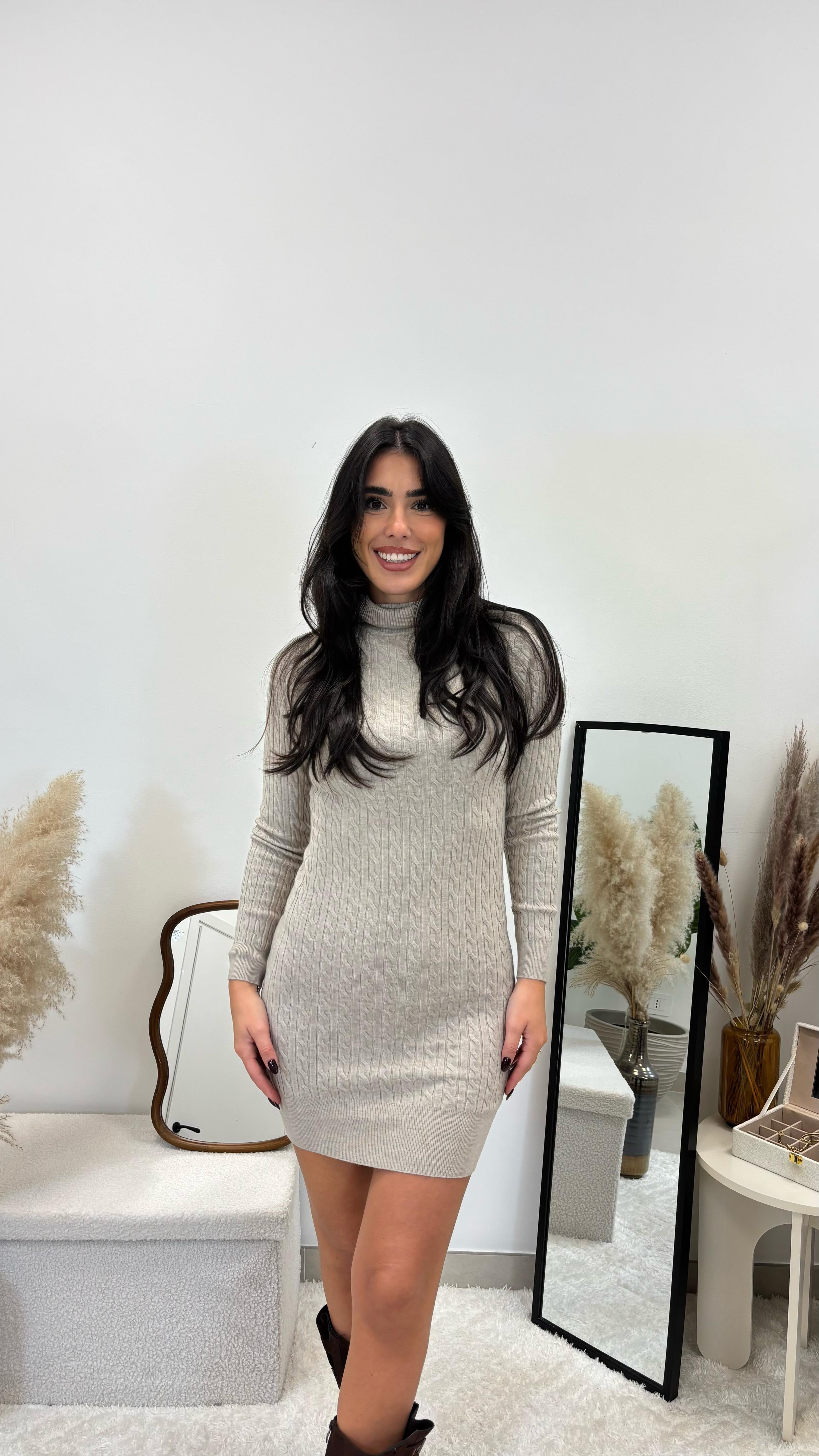 Abito Treccia Chic Tortora