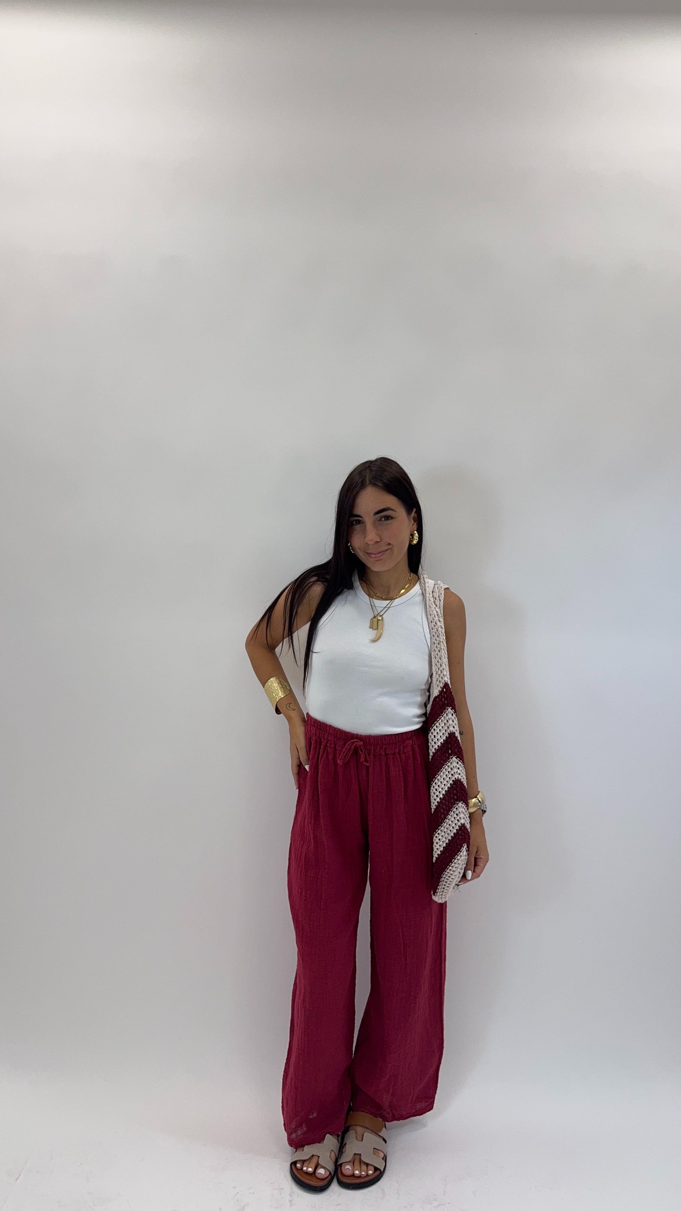 Pantalone Bea Rosso India