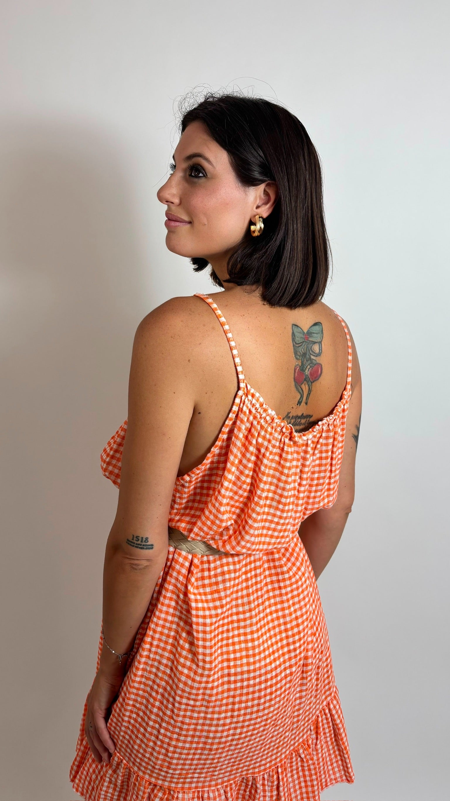 Happy Dress Vichy Arancio