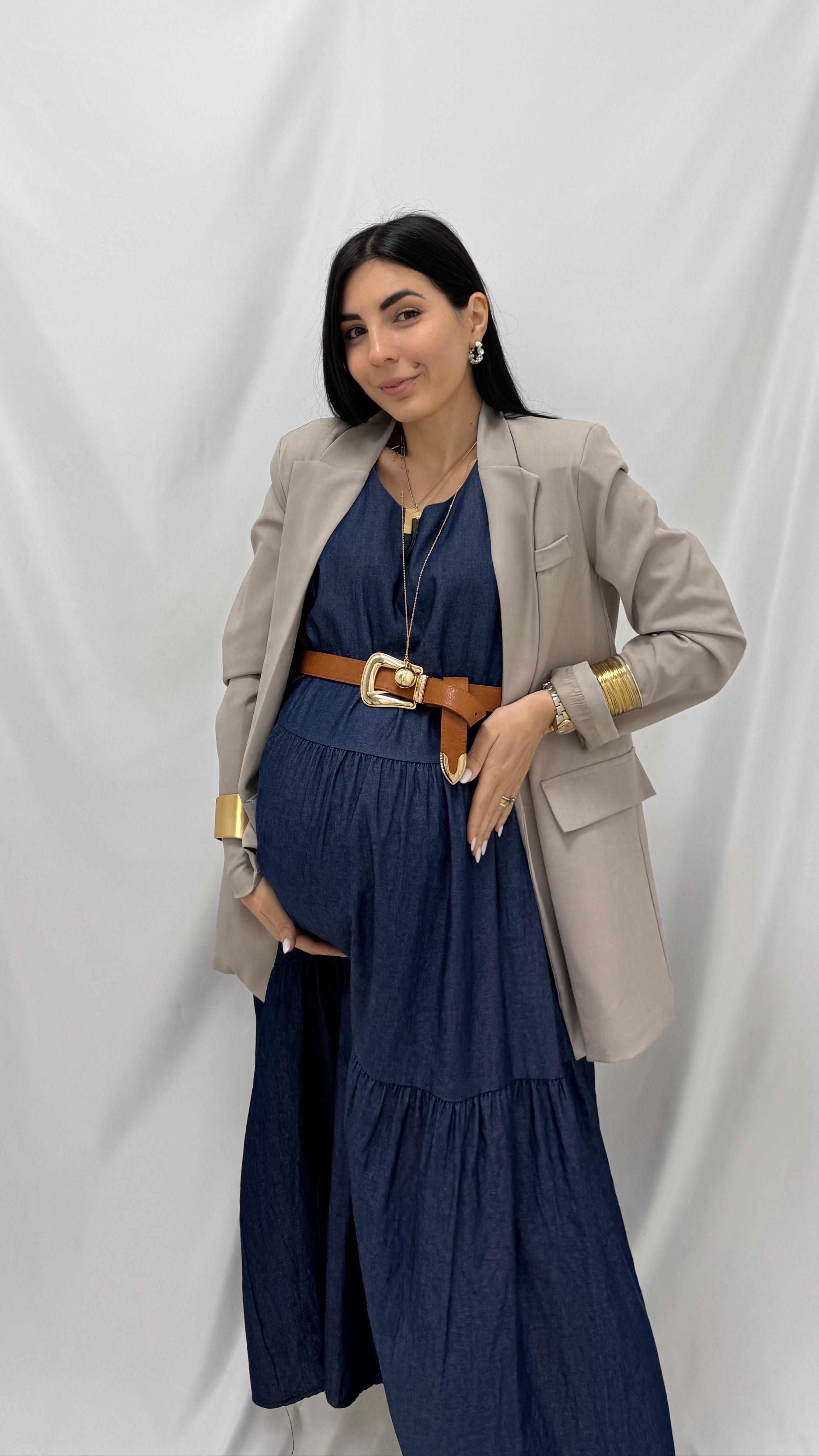 Abito Denim Smanicato