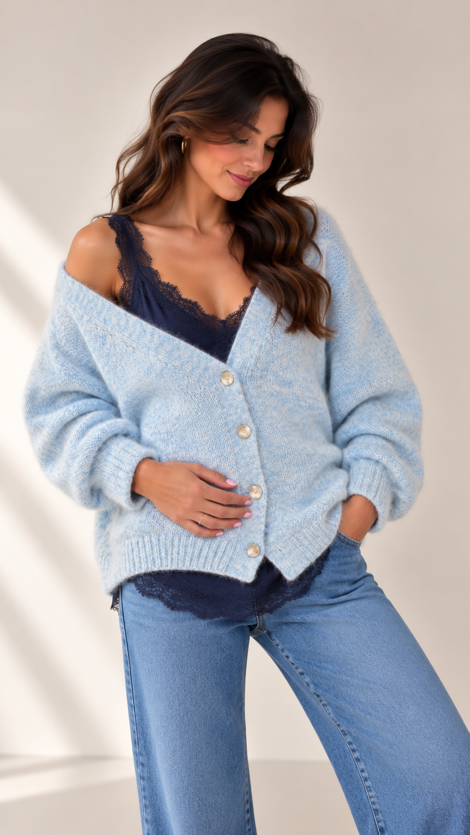 Cardigan Soft Touch Light Sky