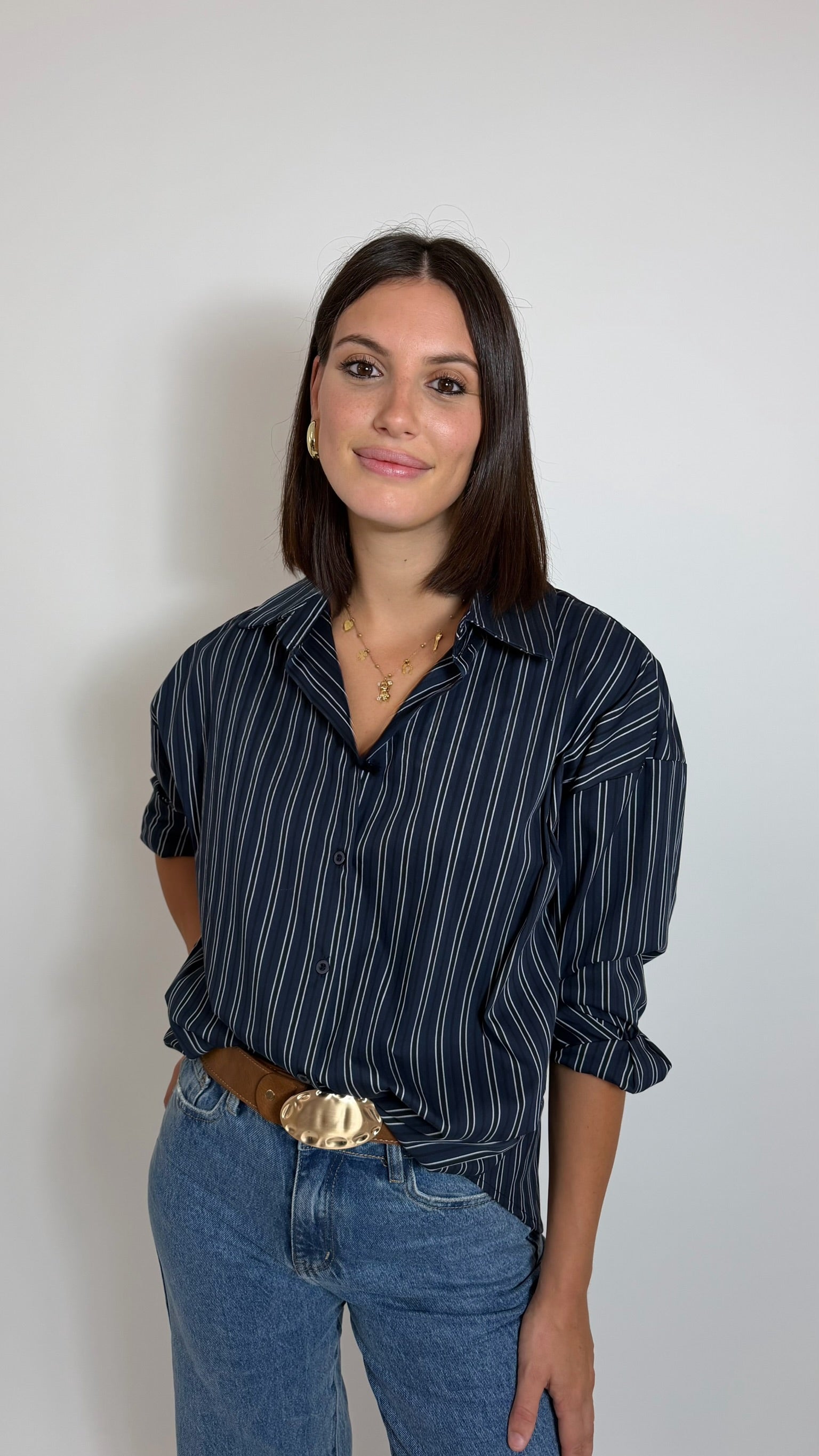 Camicia Daily Stripe Nera