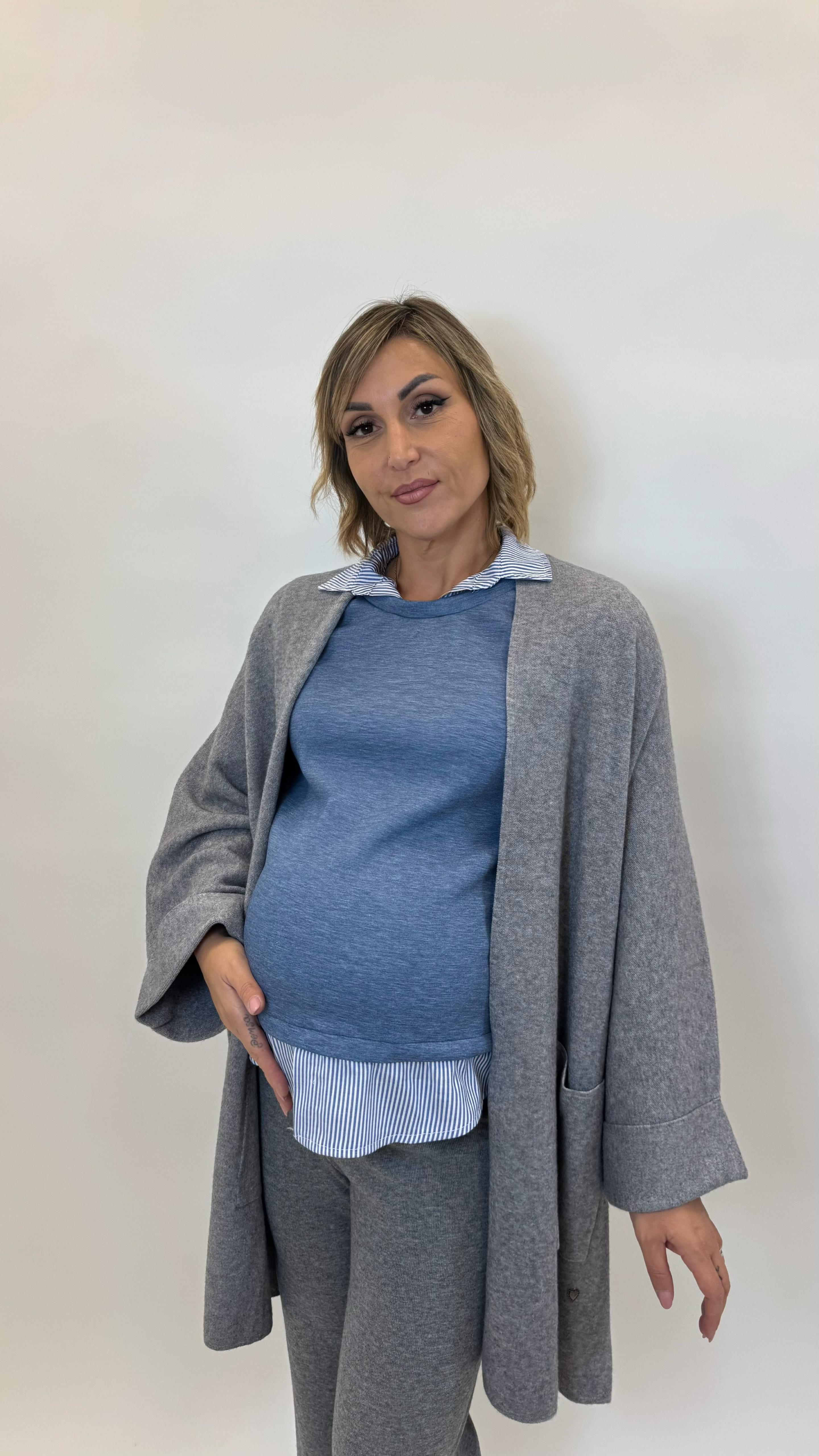 Cardigone High Quality Grigio Perla