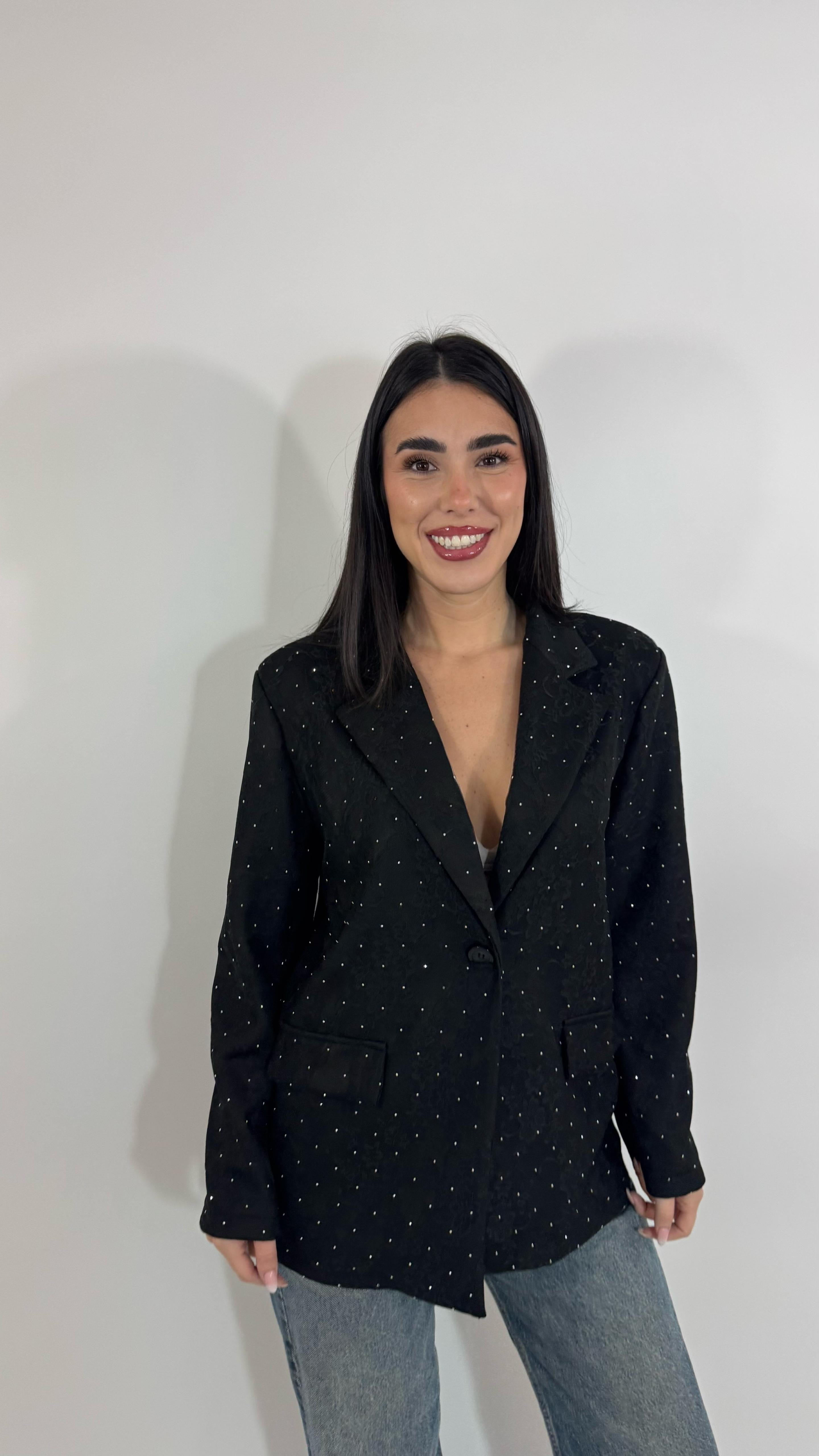 🥂Giacca Lace Sparkling Nera