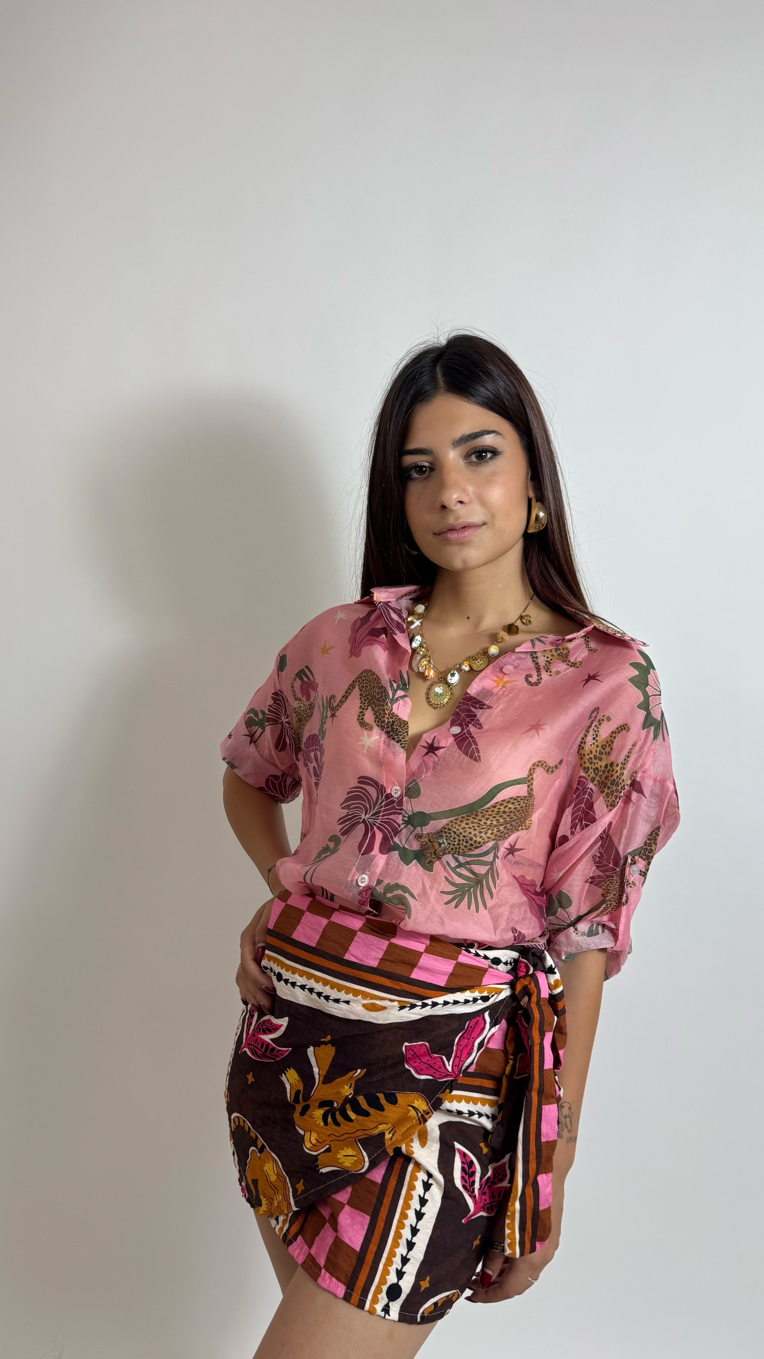 Camicia Soft Leopard Pink
