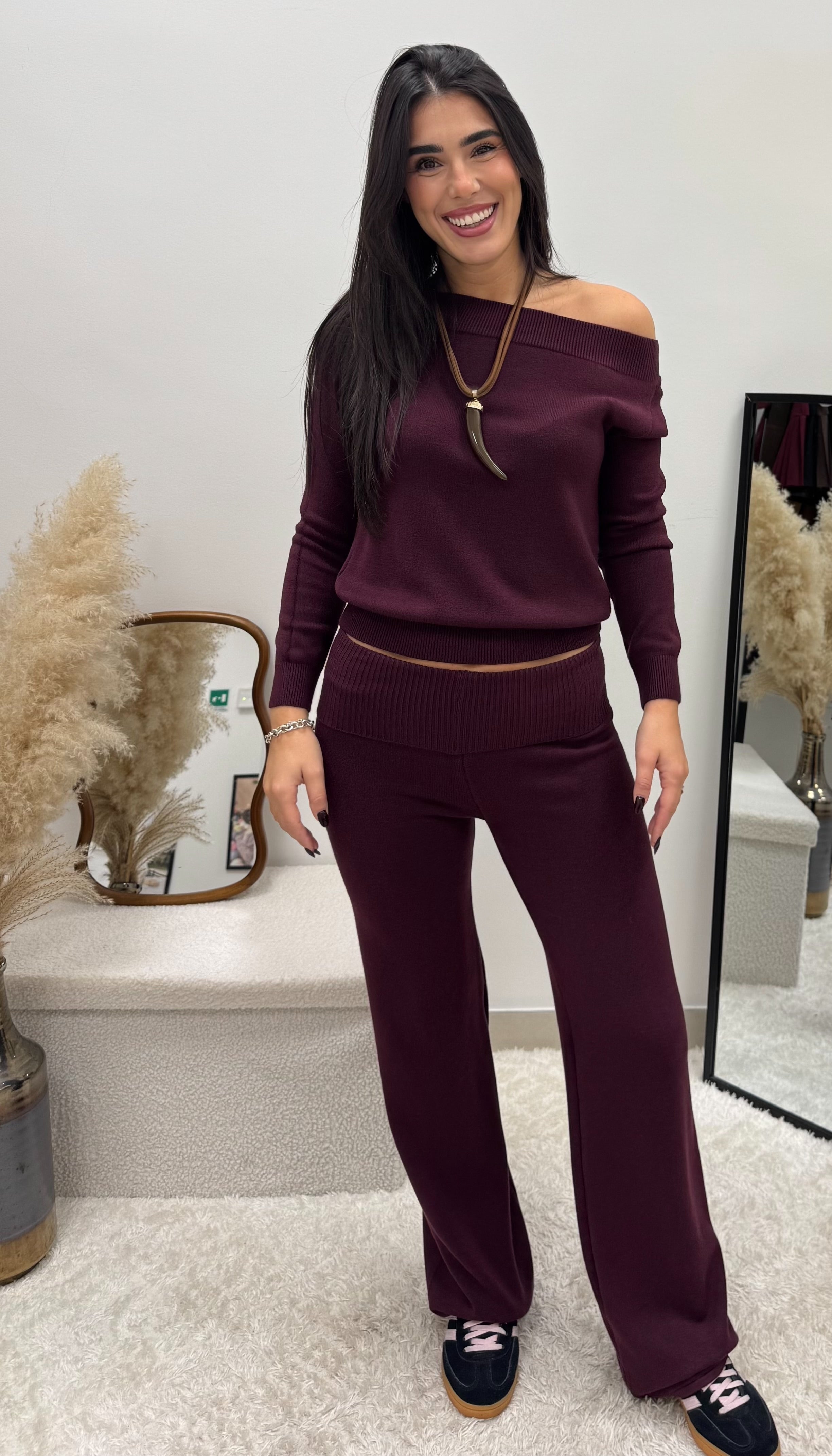 Pantalone Soft Comfort Burgundy