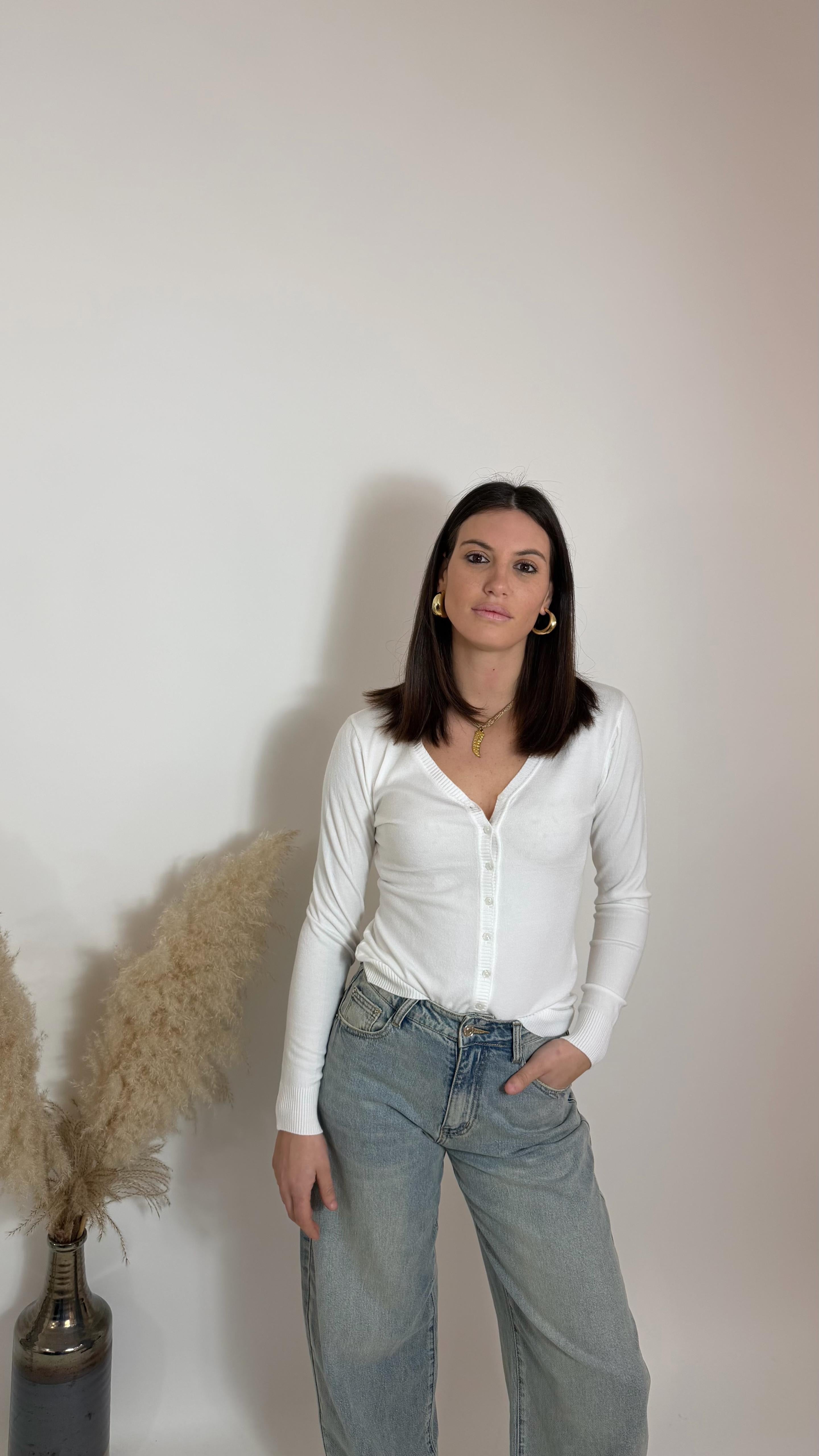 Pull Be You Bottoncini Bianco