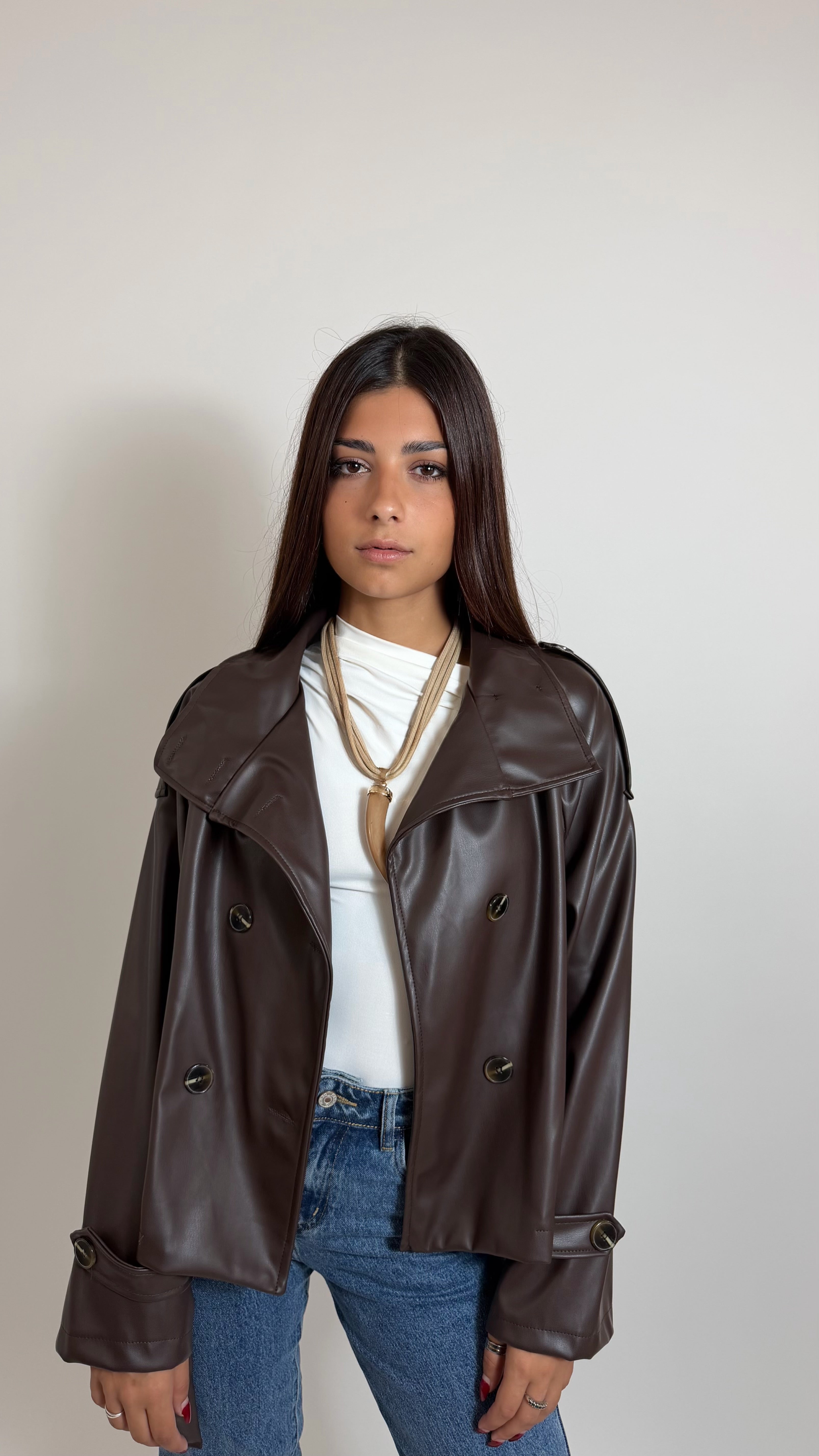 Mini Trench Ecopelle Moka
