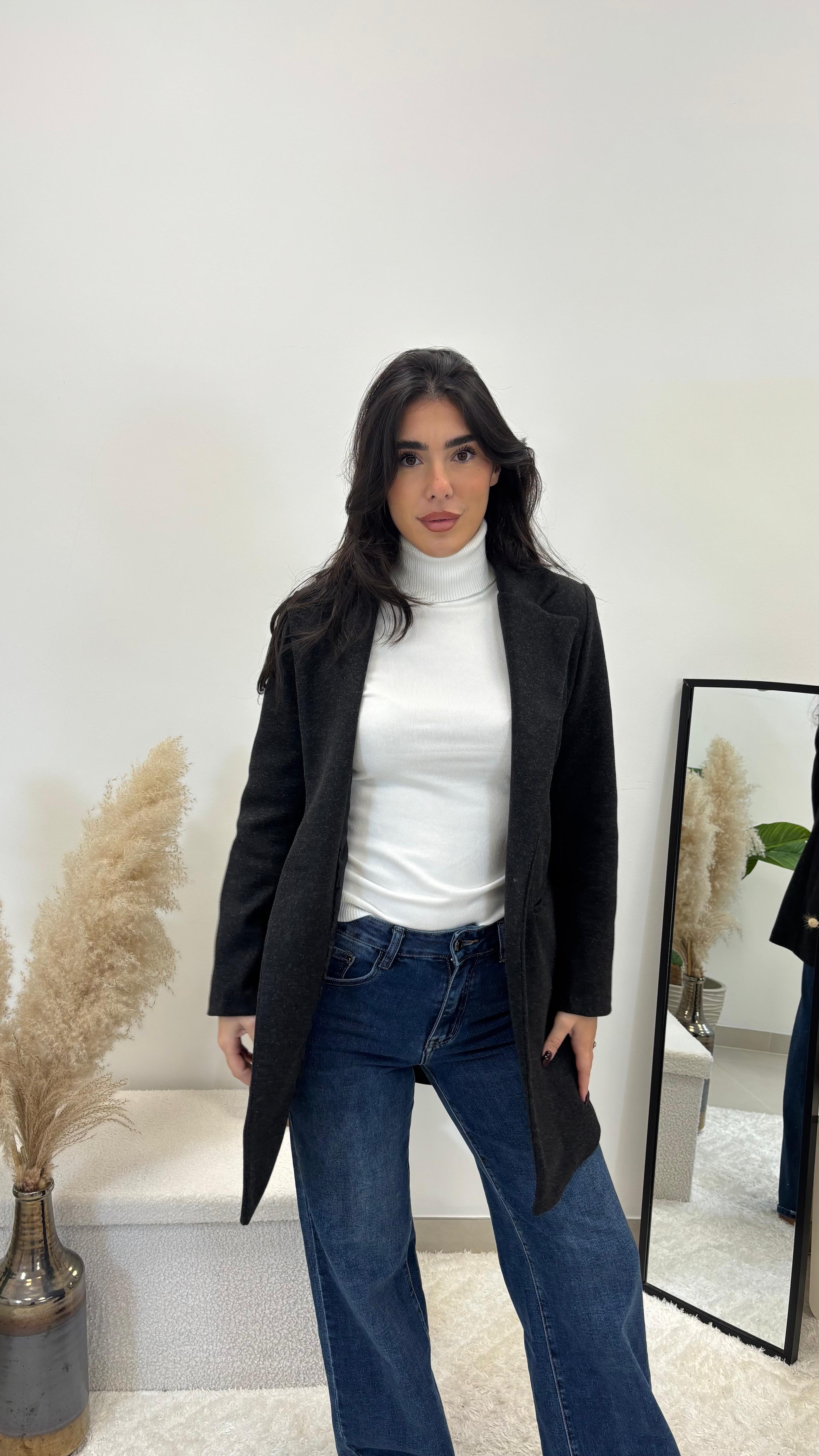 Coat Regular Fit Nero