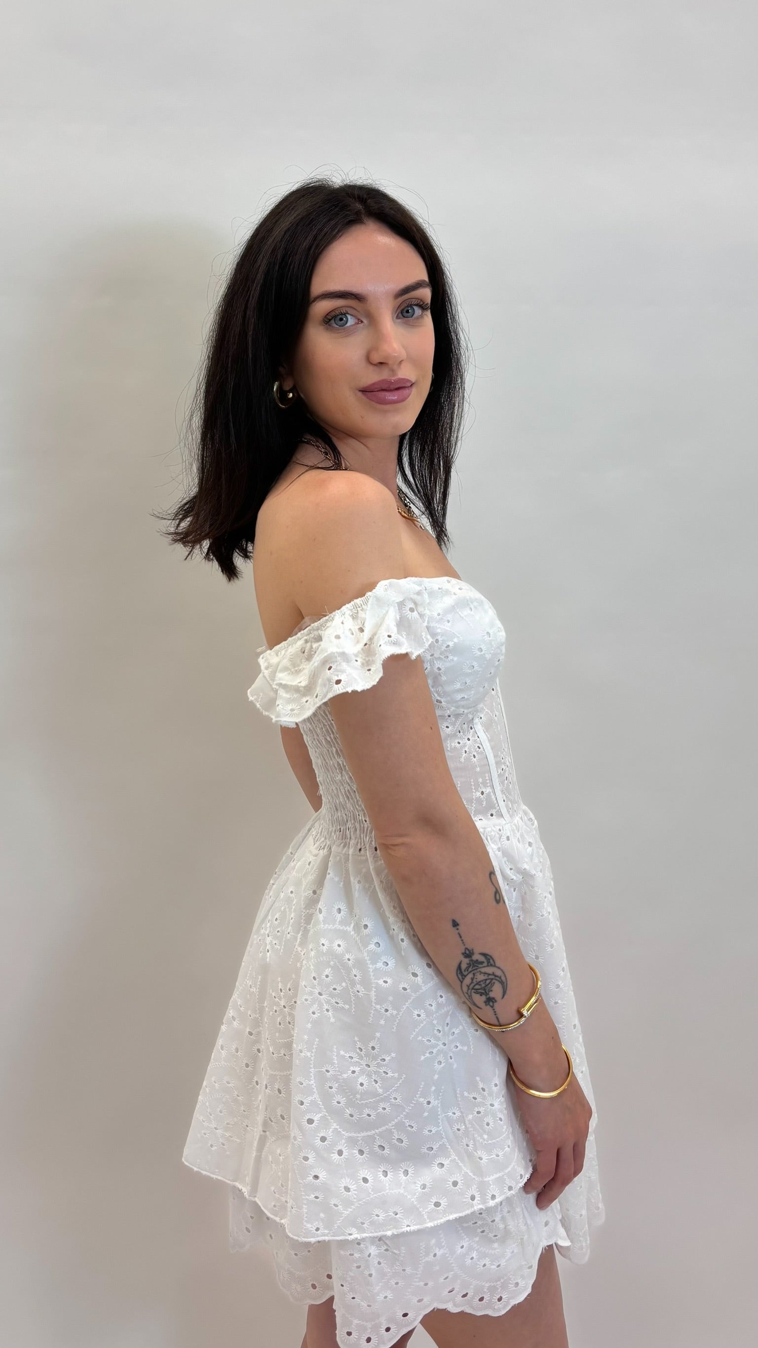 Mini Dress Sangallo Chic