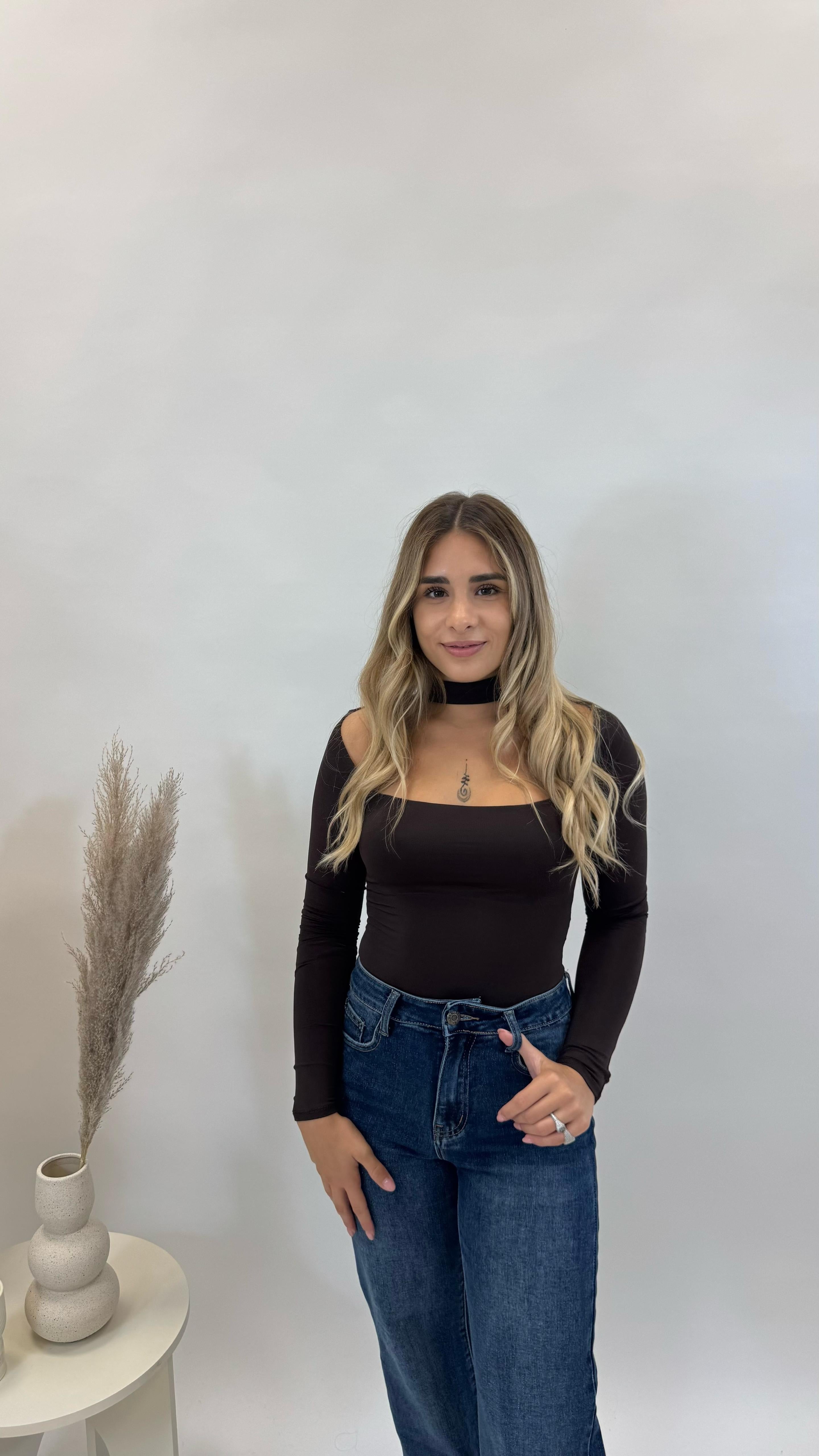 Body Scollo Chocker Cioccolato