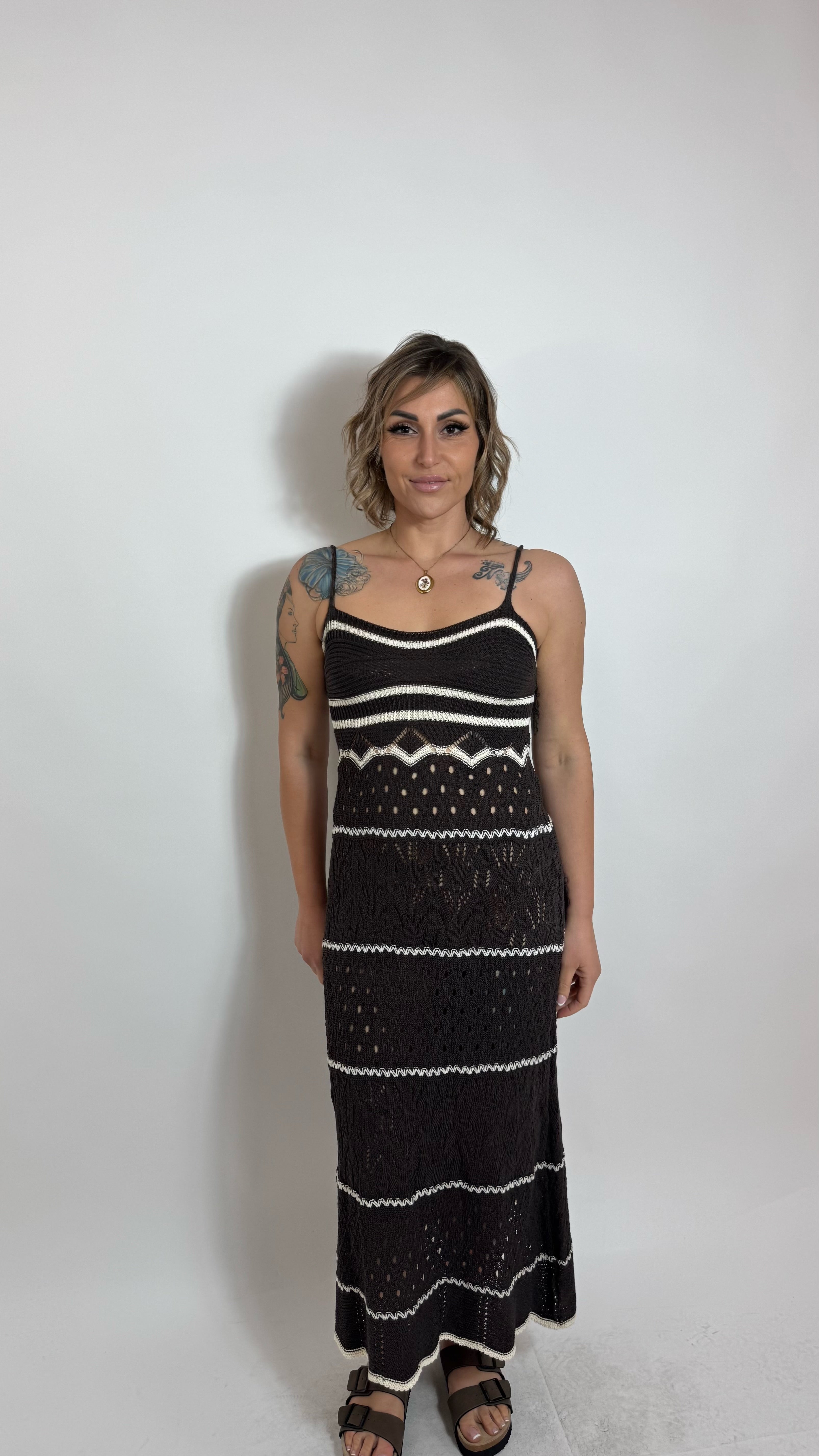 Abito Panarea Crochet Choco