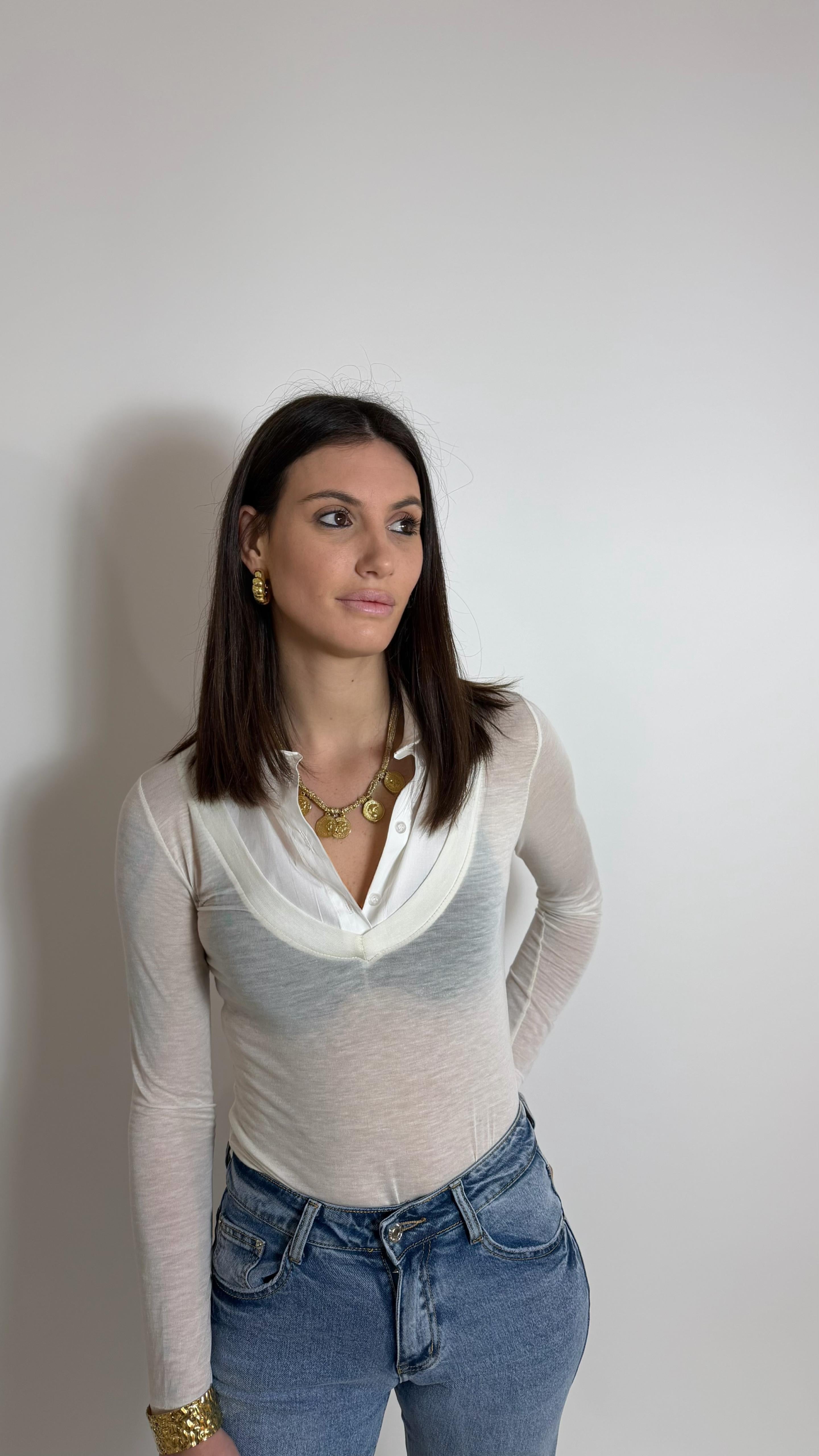 Body Cashmere Colletto Bianco