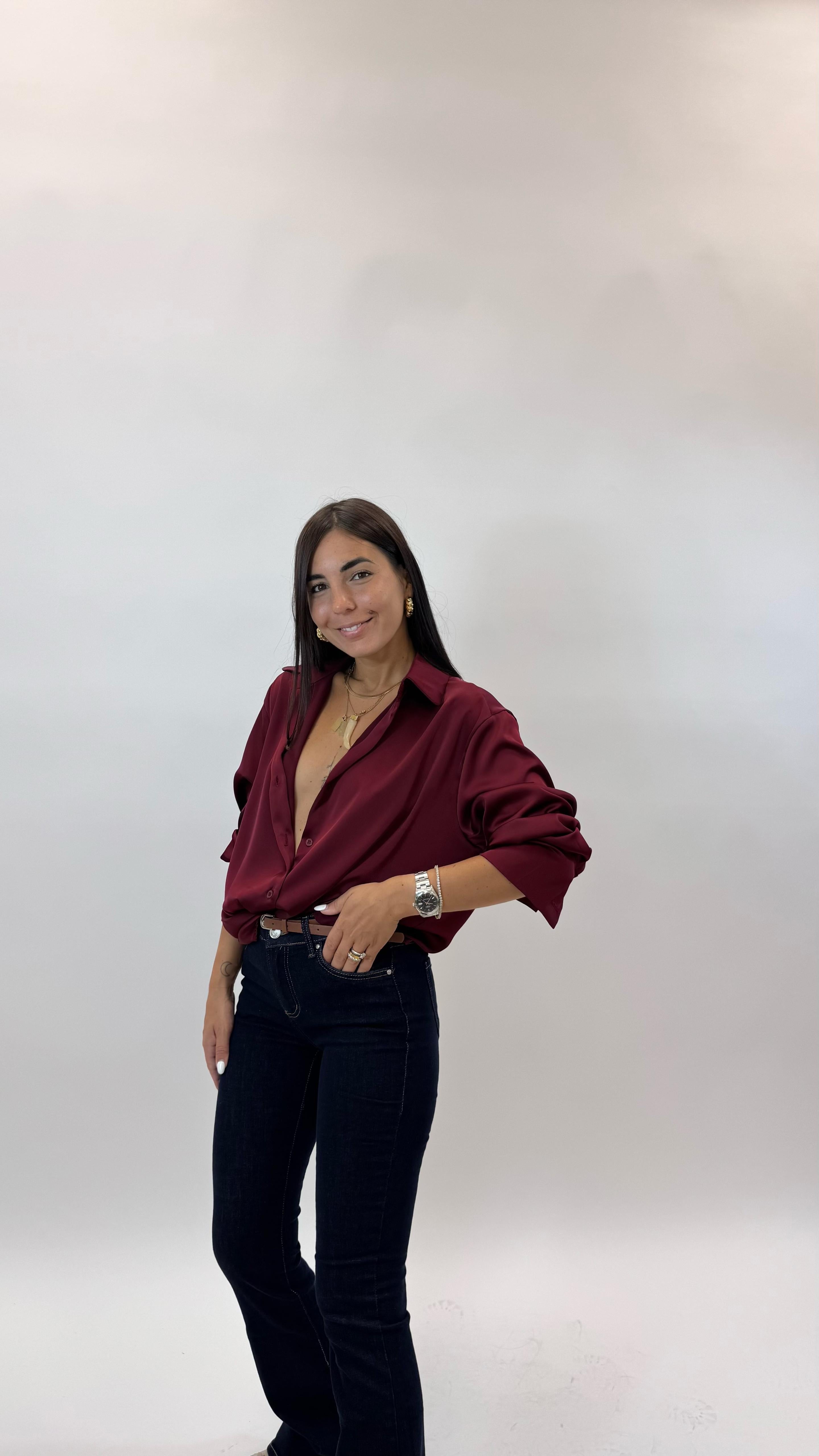 Blusa Silk Rosso India