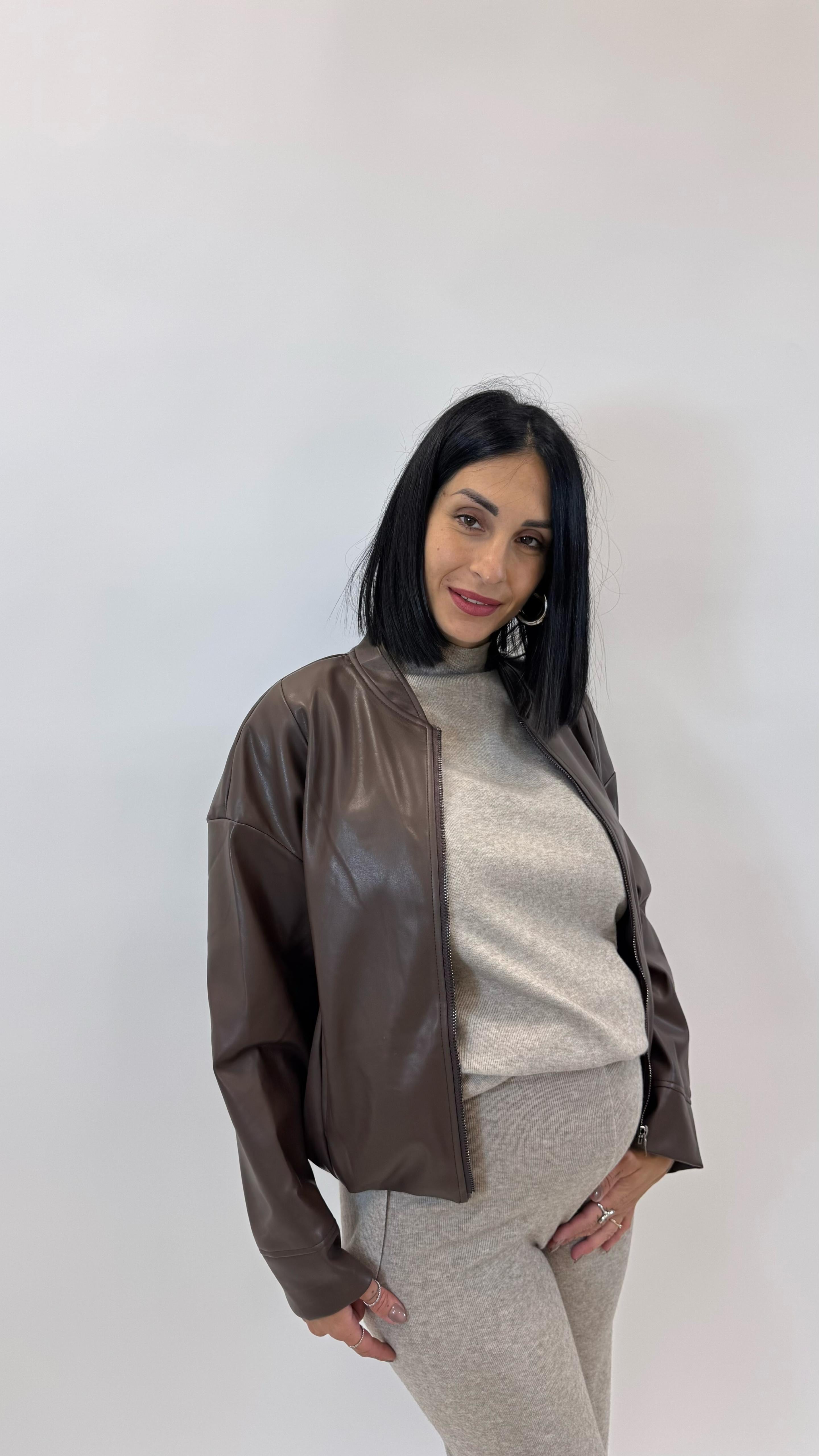 Bomber Similpelle Cioccolato