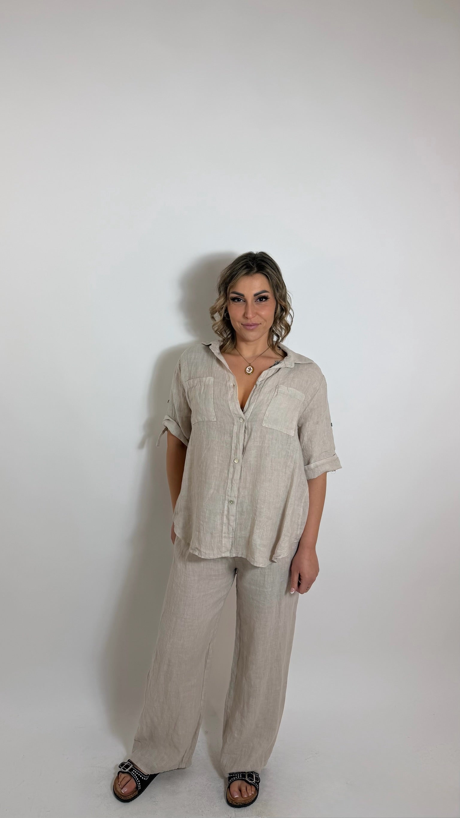 Pantalone Lino Ecru