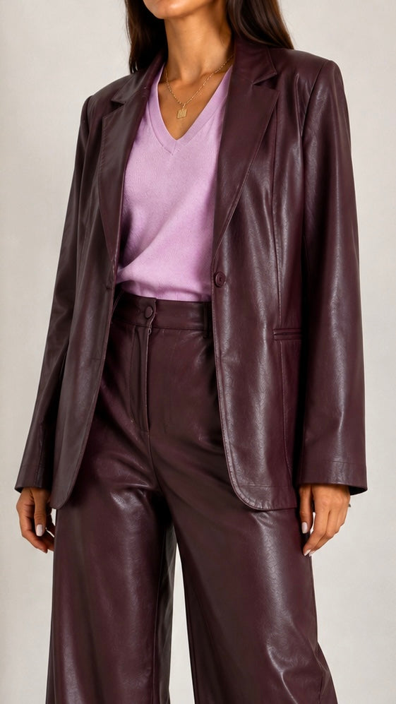 Blazer Ecopelle Burgundy