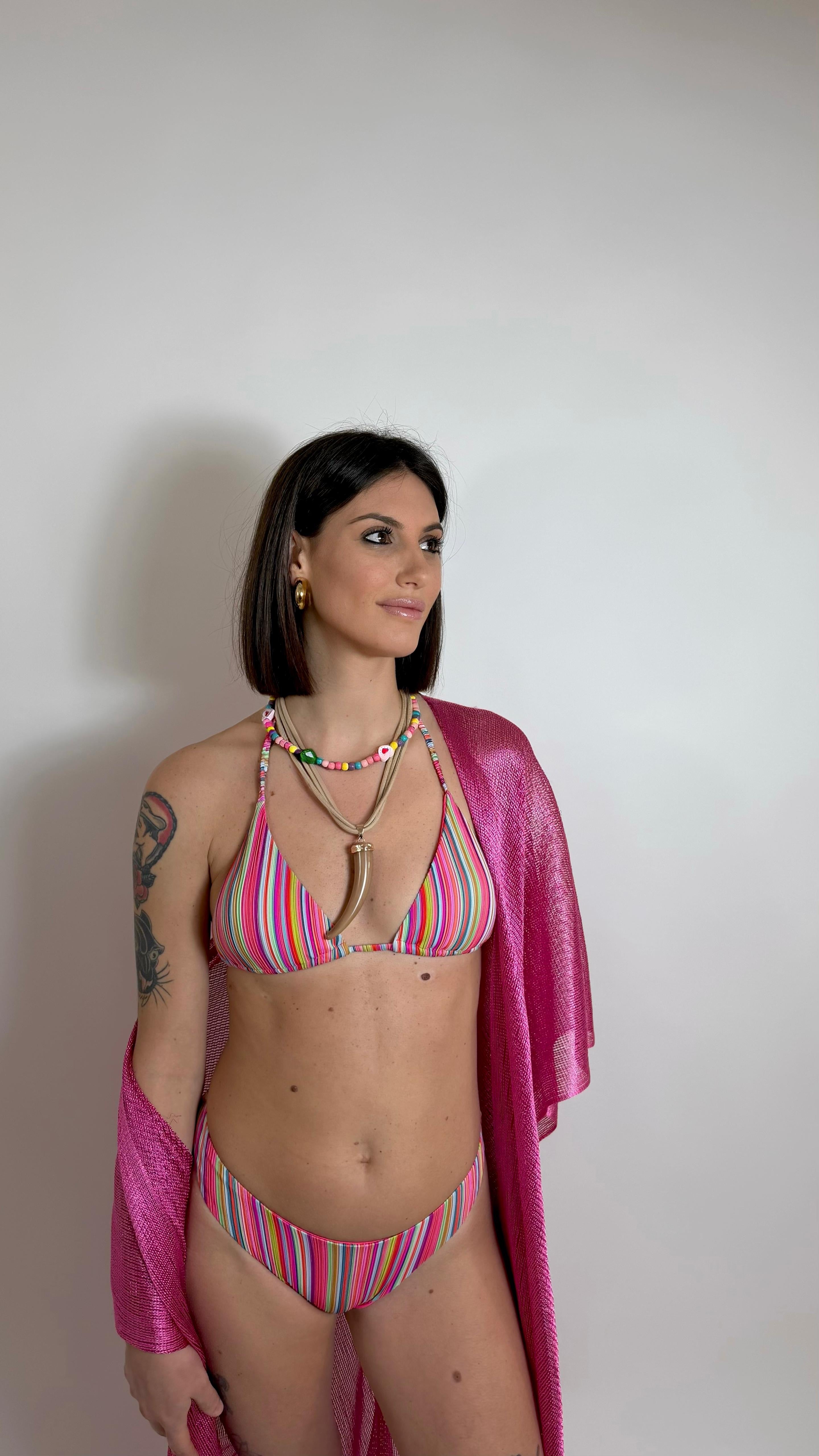 Bikini Sunset Stripe Pink