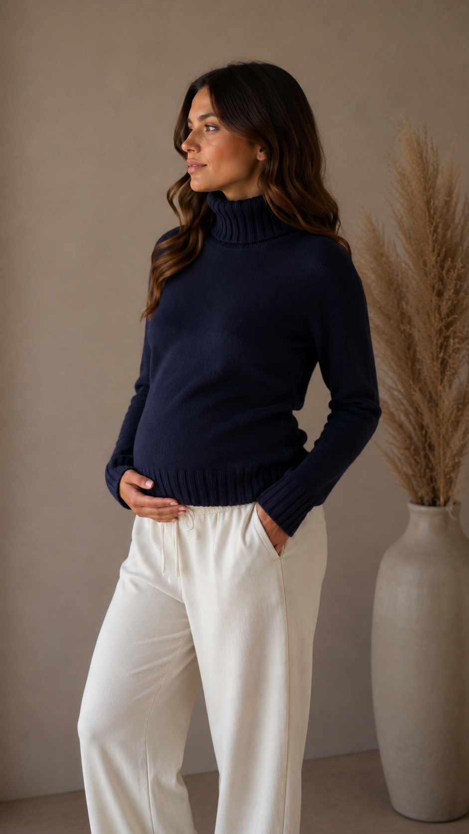 Pull Collo Cannole Blu Notte