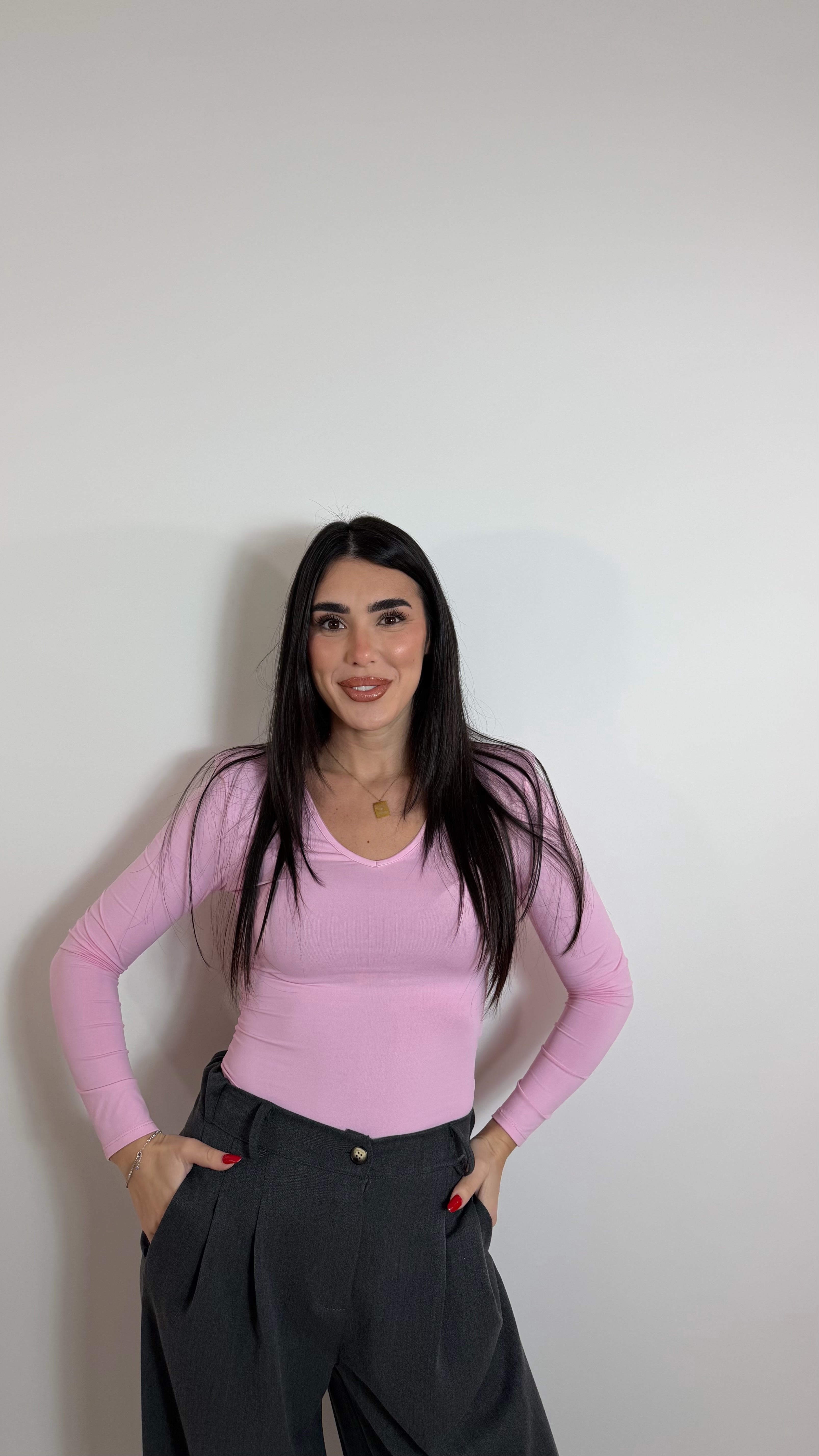 Maglia Lycra Strutturata Pink Soft