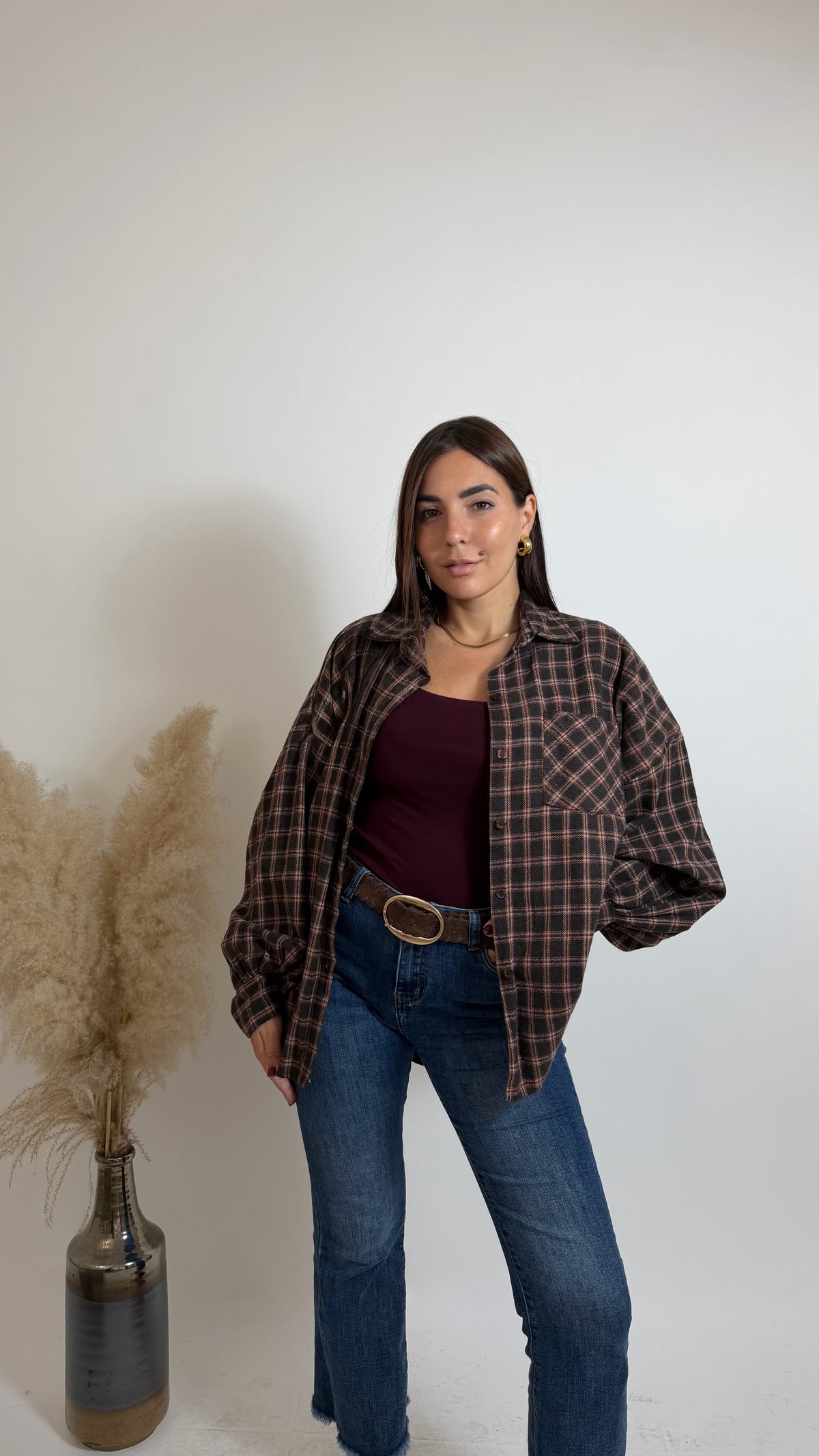 Camicia Check Choco/Red