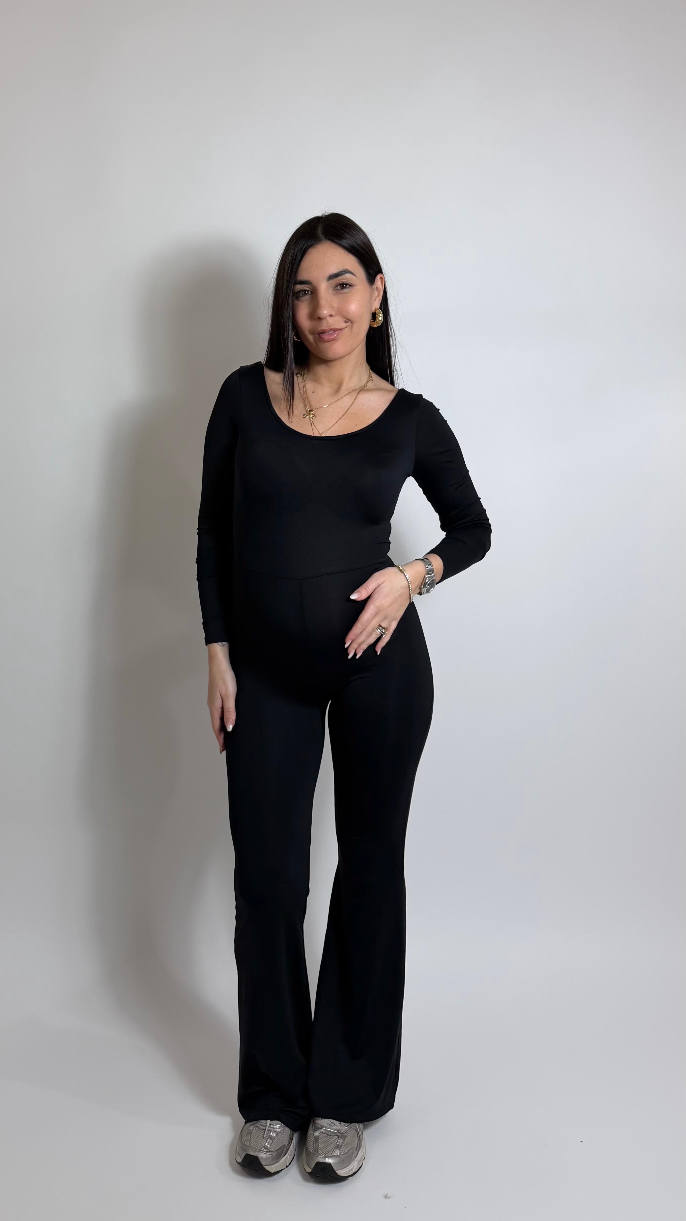 Jumpsuit Second Skin - Flare / Nera