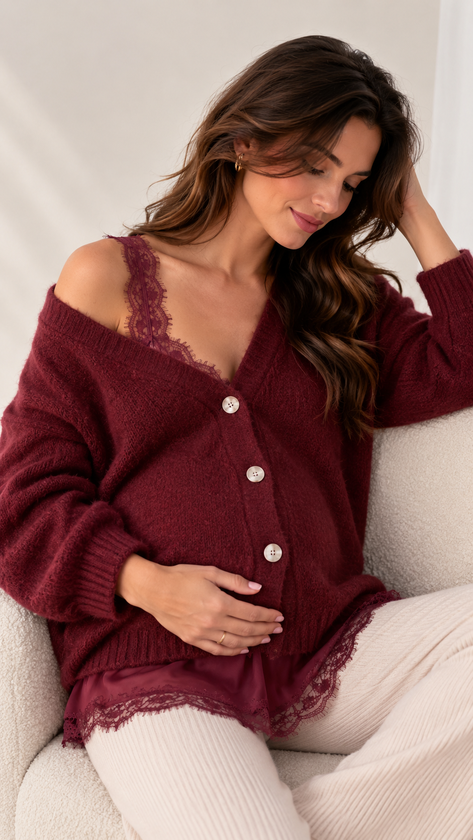 Cardigan Soft Touch Burgundy