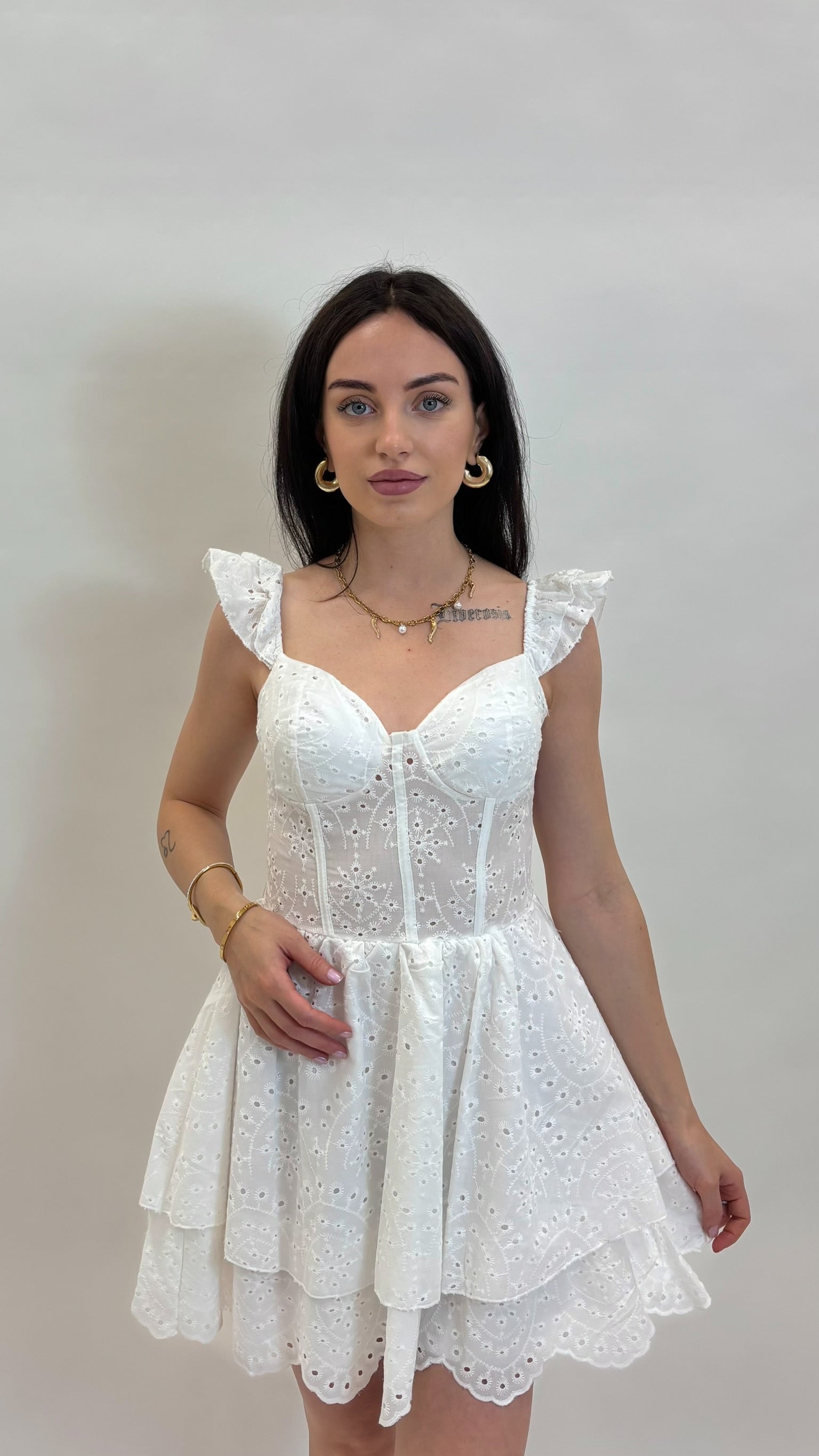 Mini Dress Sangallo Chic