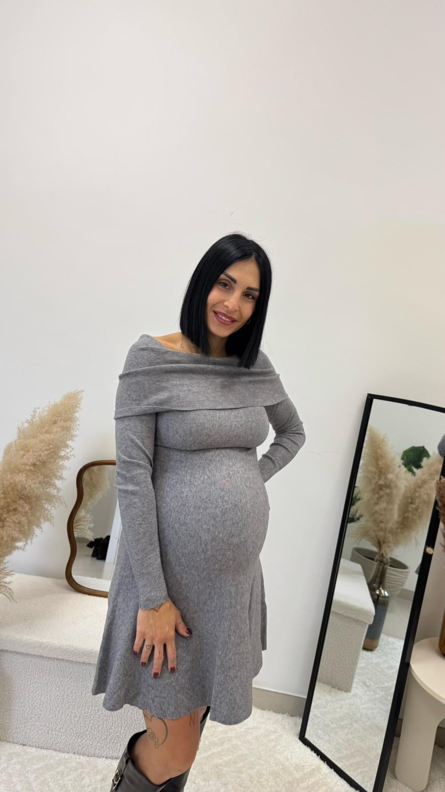 Abito Romantic Grigio Perla