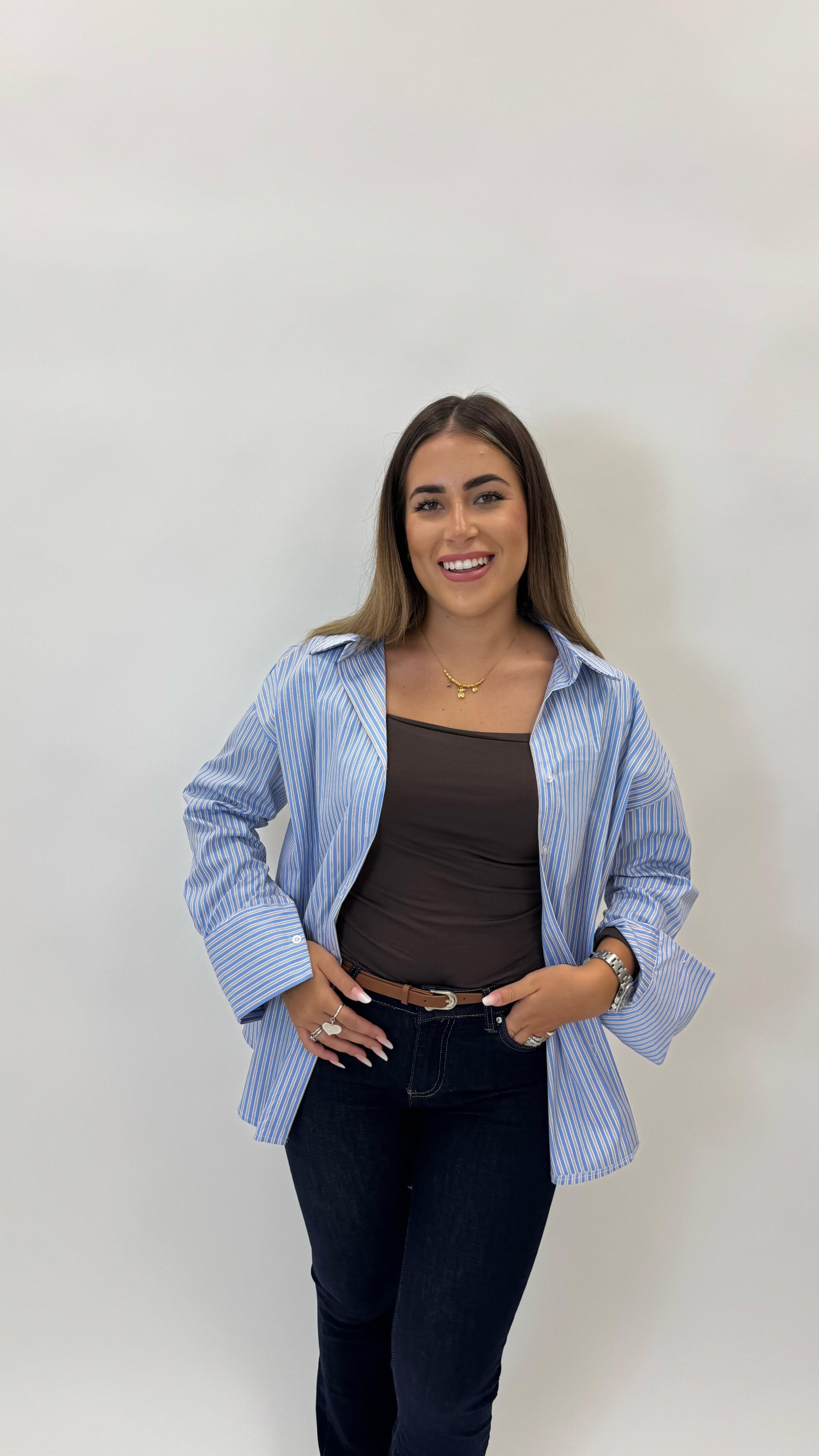 Camicia Stripes Celeste