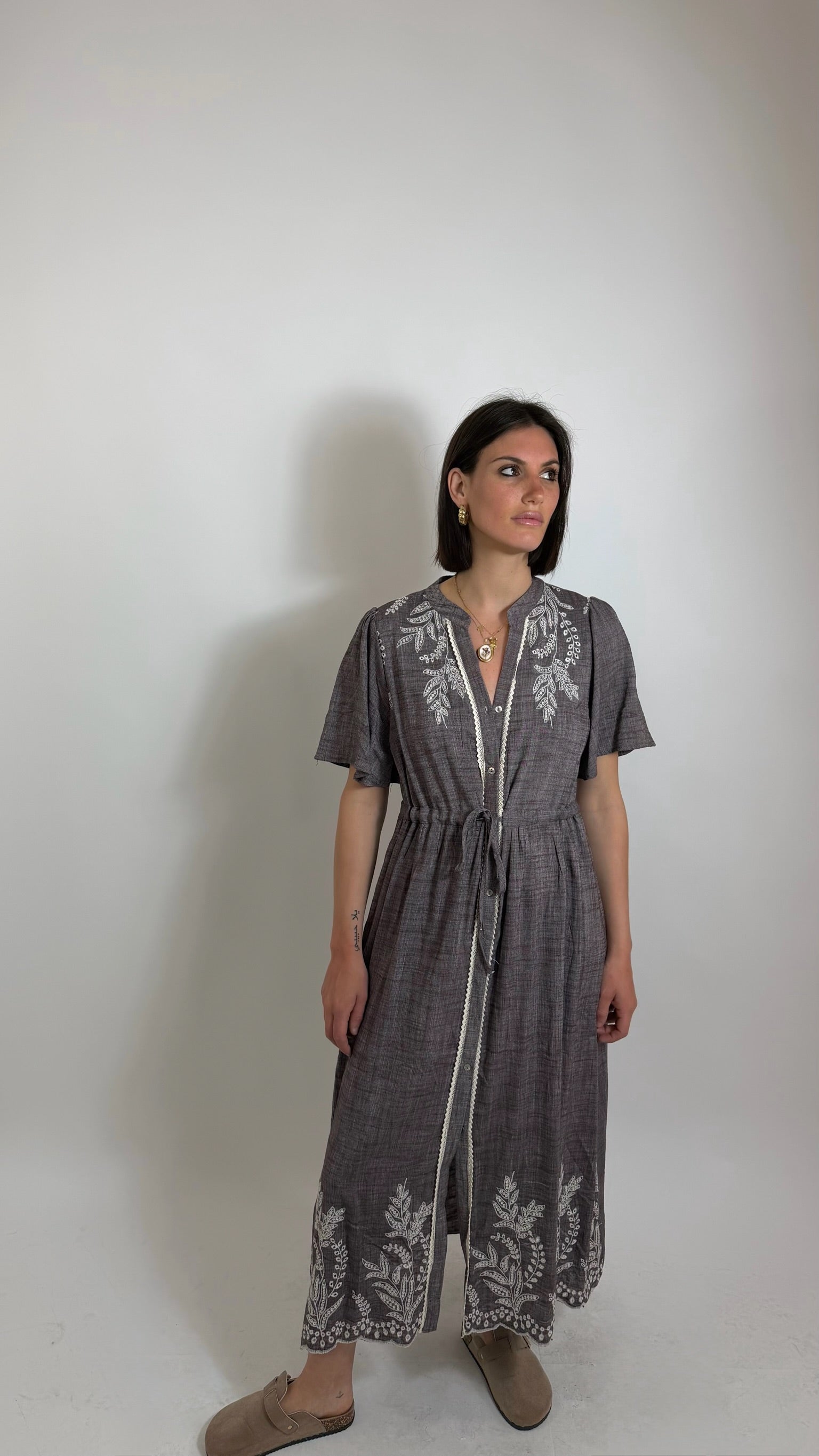 Maxi Dress Lino Choco