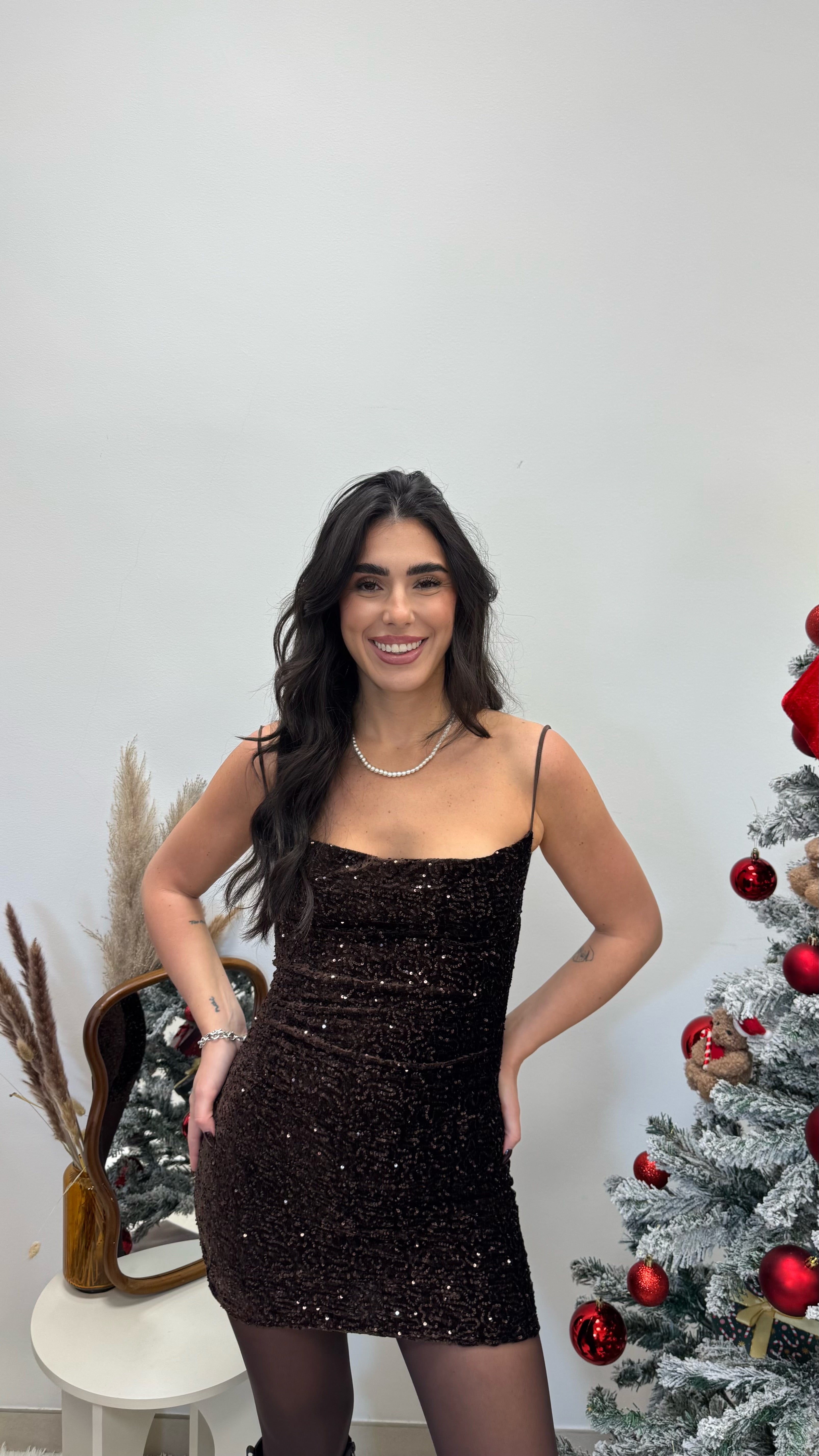 🥂Abito Velvet Shine Choco