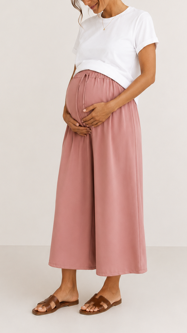 Pantalone Soft Capri Rosa