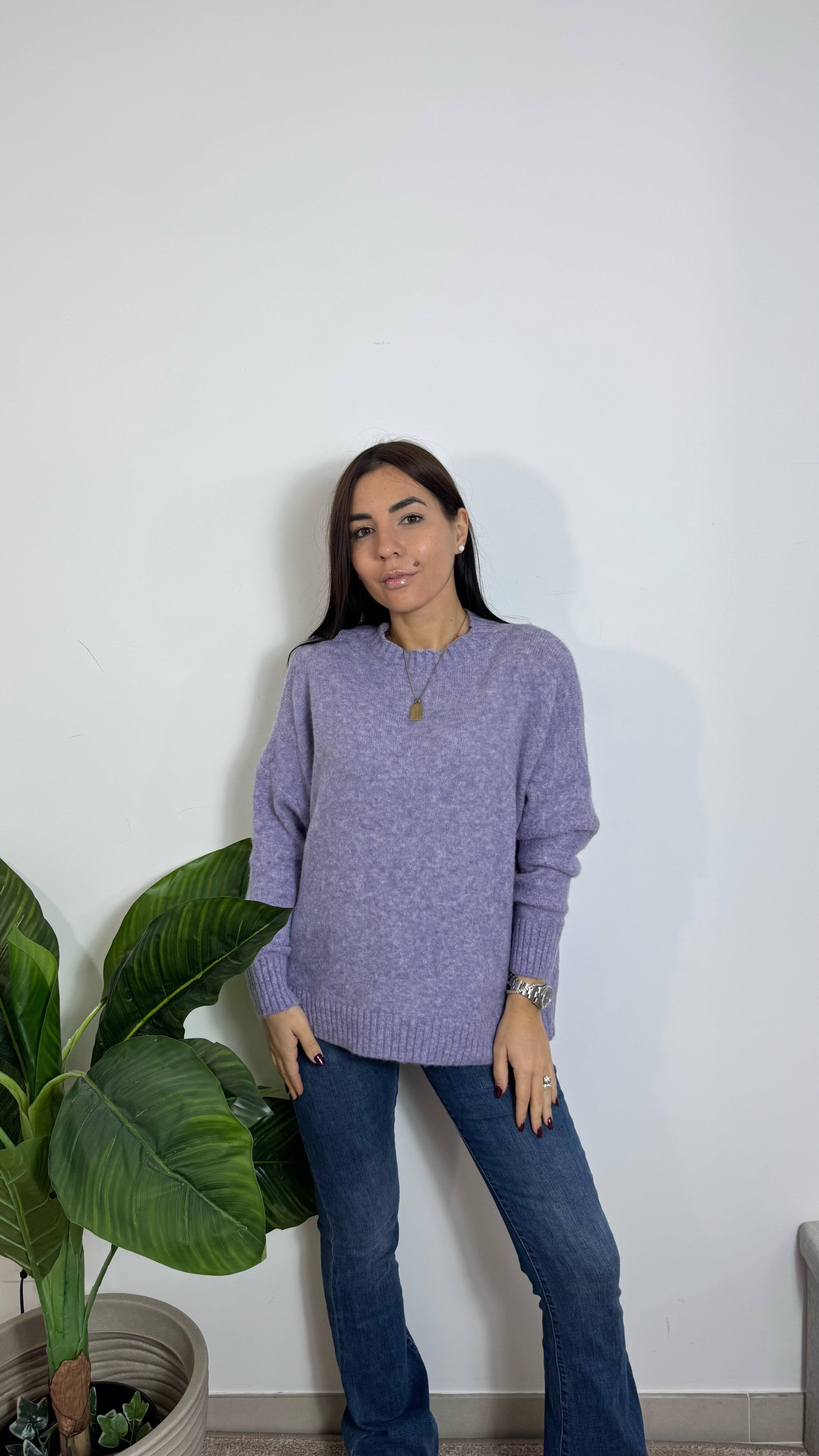 Pull Morbidissimo Girocollo Glicine