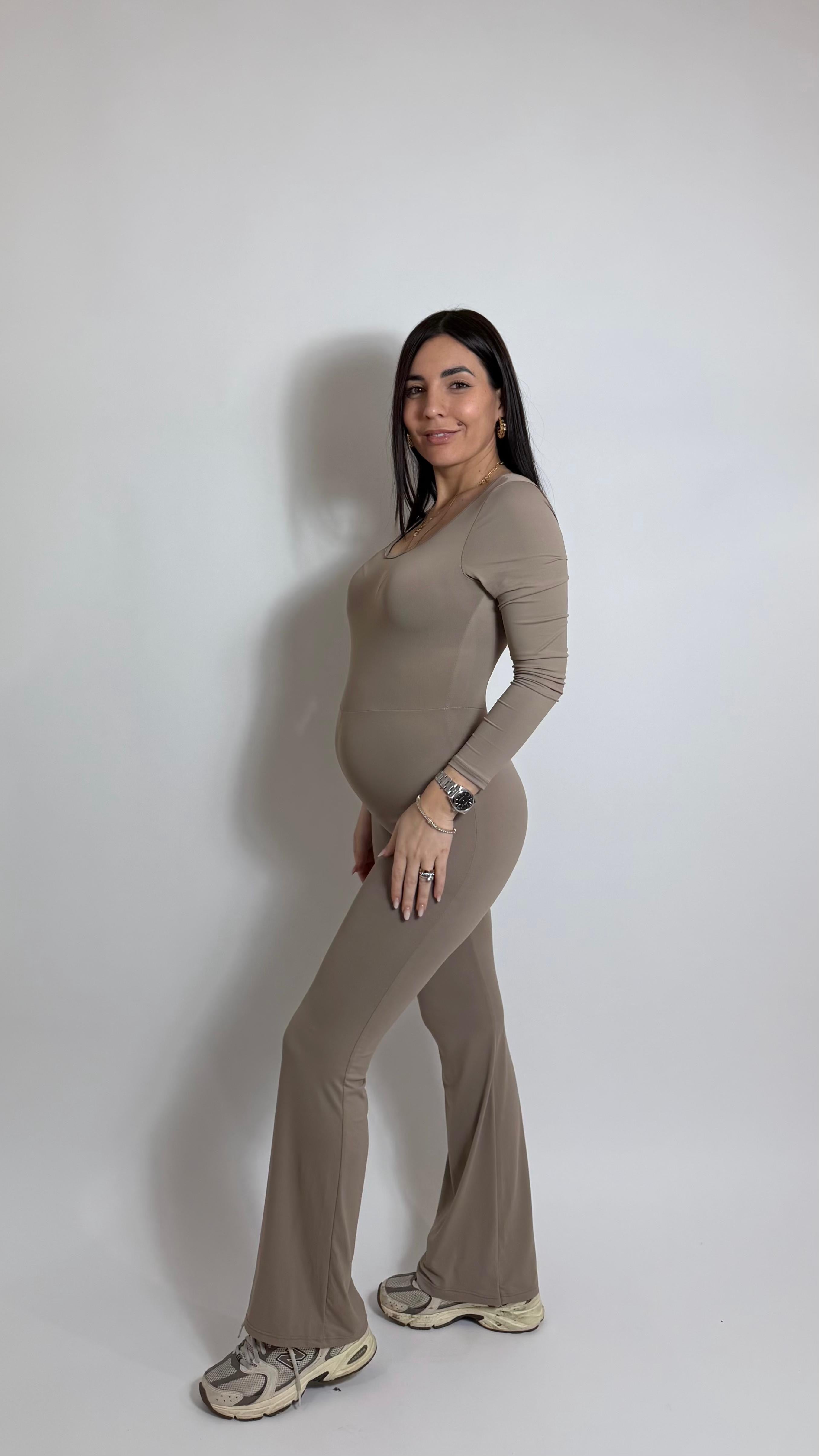 Jumpsuit Second Skin - Flare / Taupe