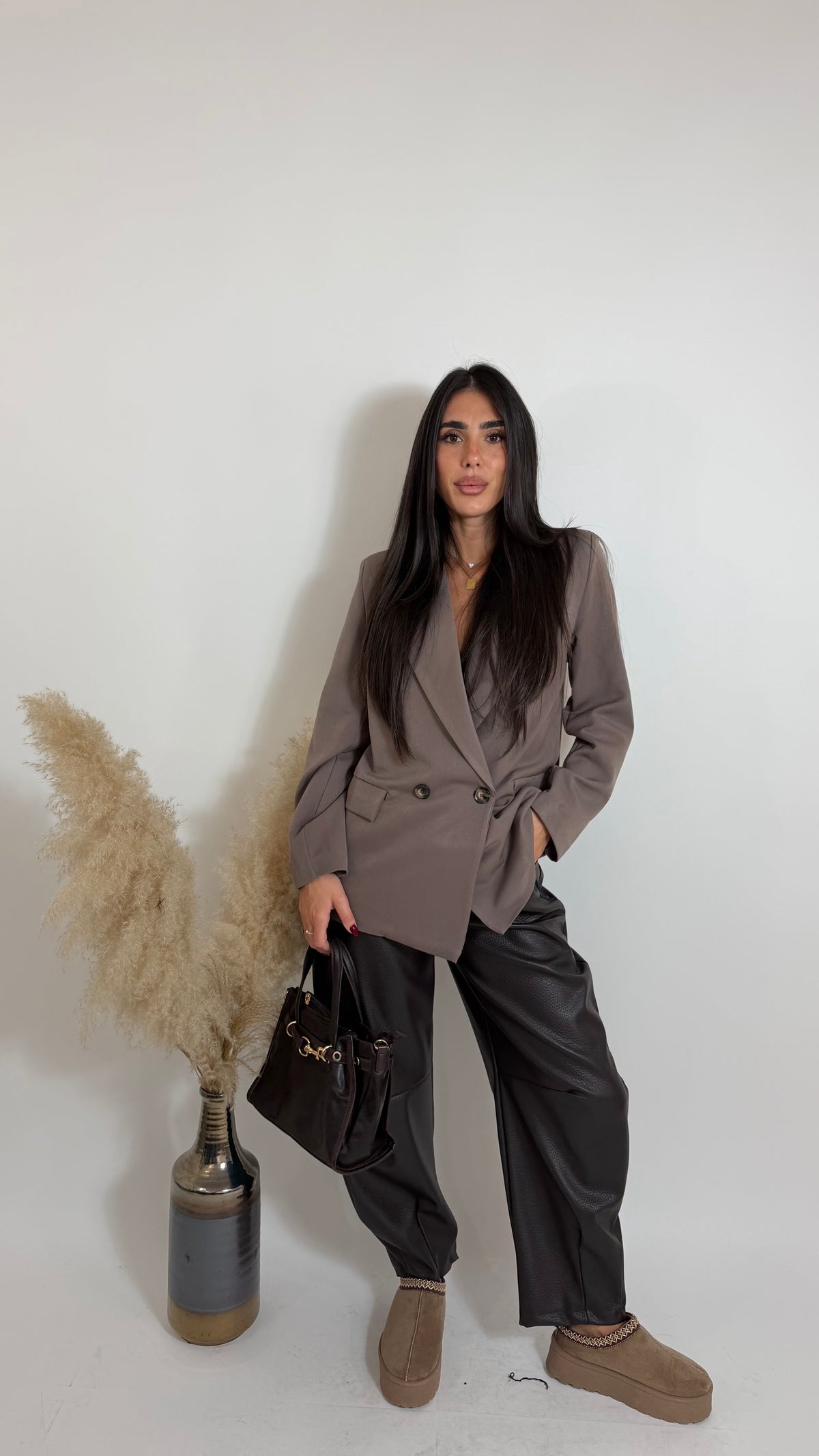 Blazer Doppiopetto Tortora