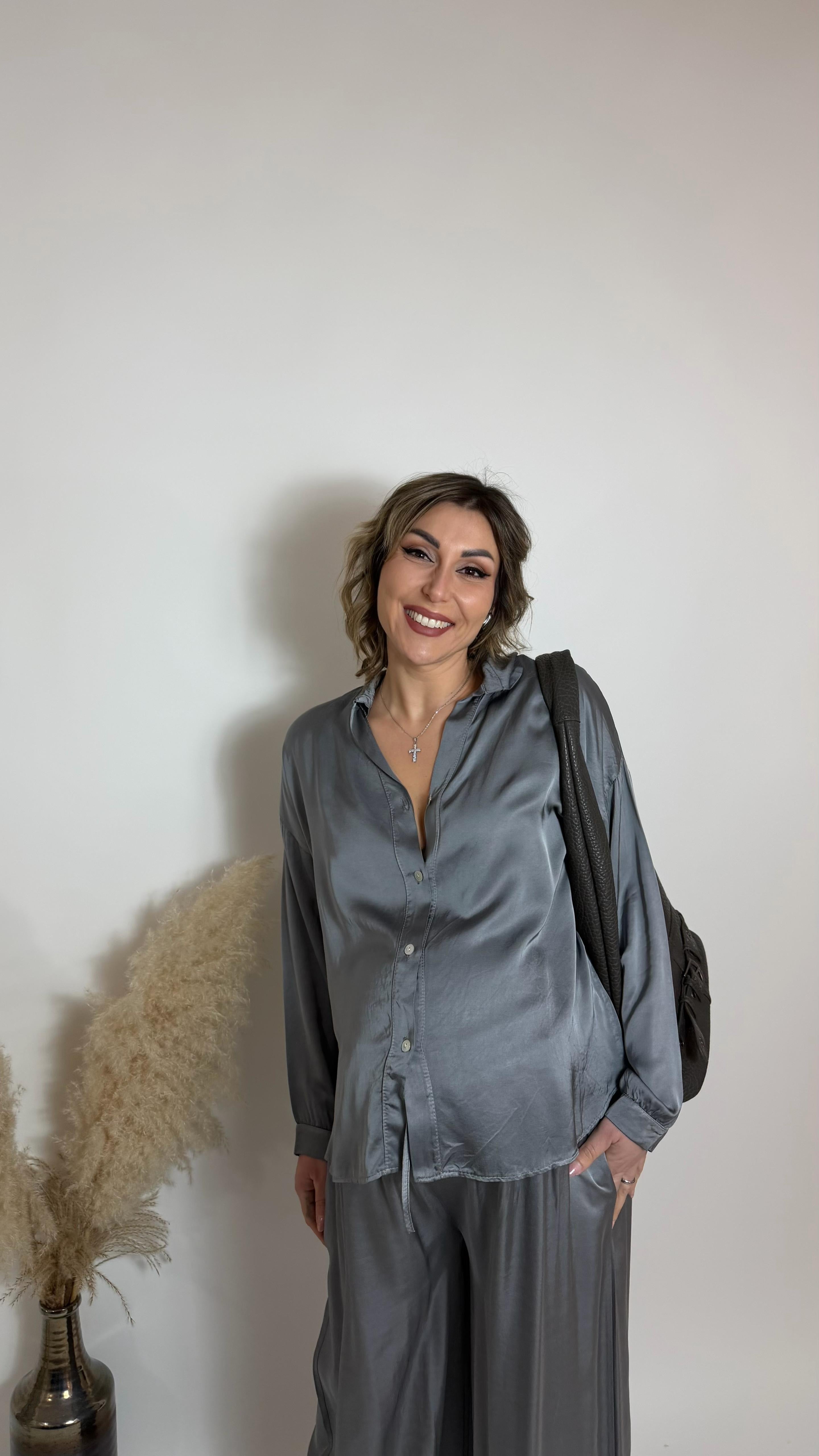 Mix & Match Set - Raso Di Viscosa - Piombo