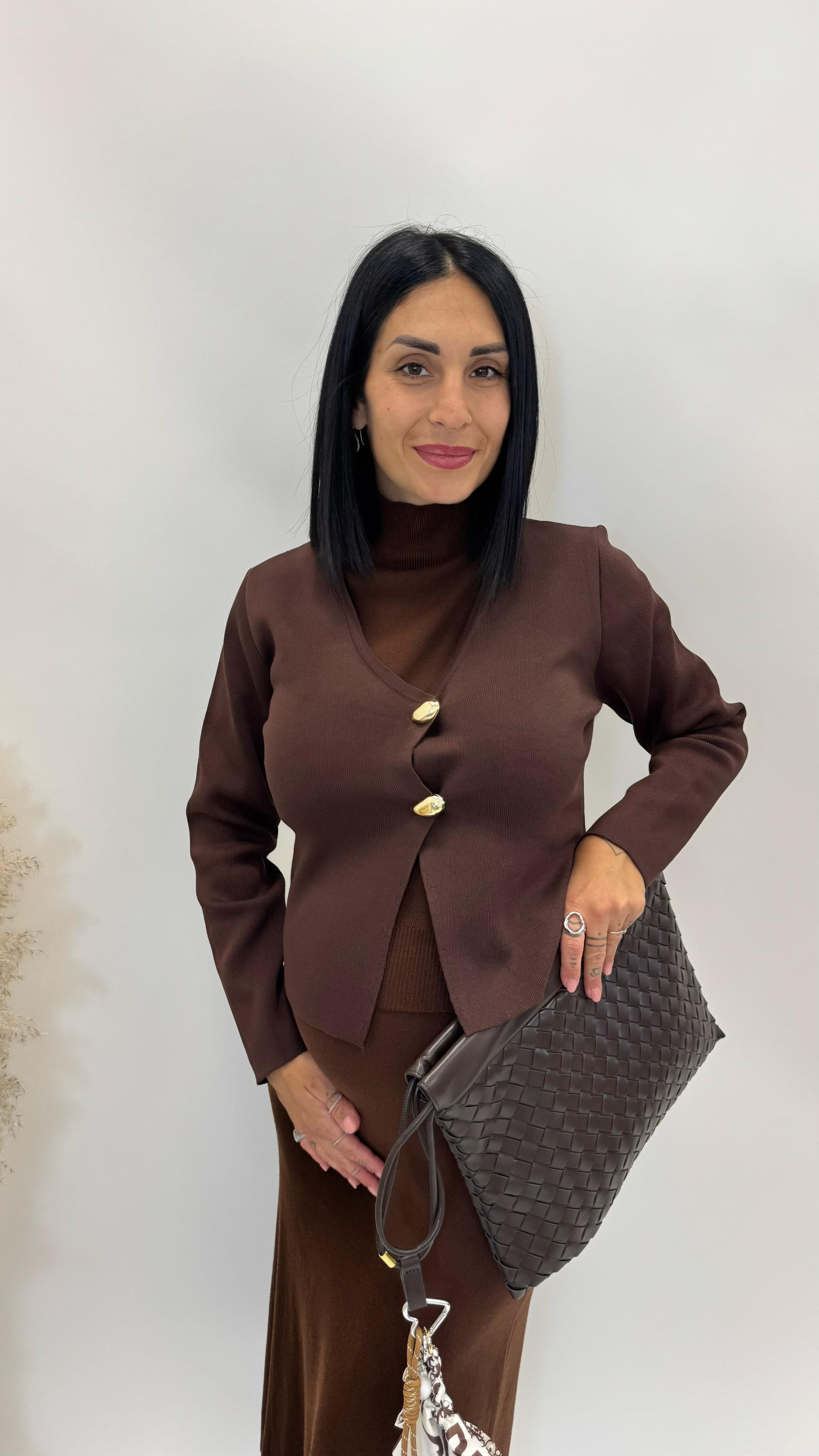 Pull Bottoni Bottega Choco