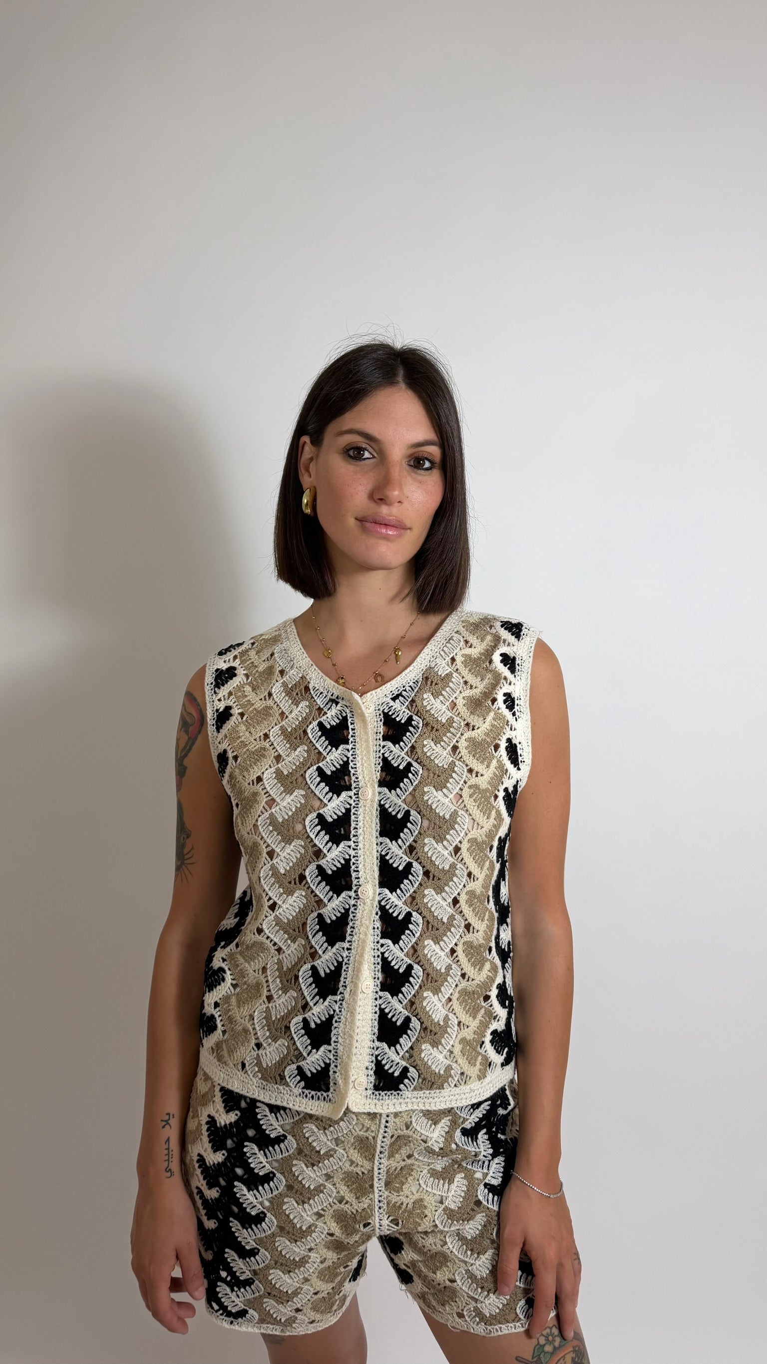 Set Crochet Rainbow Black