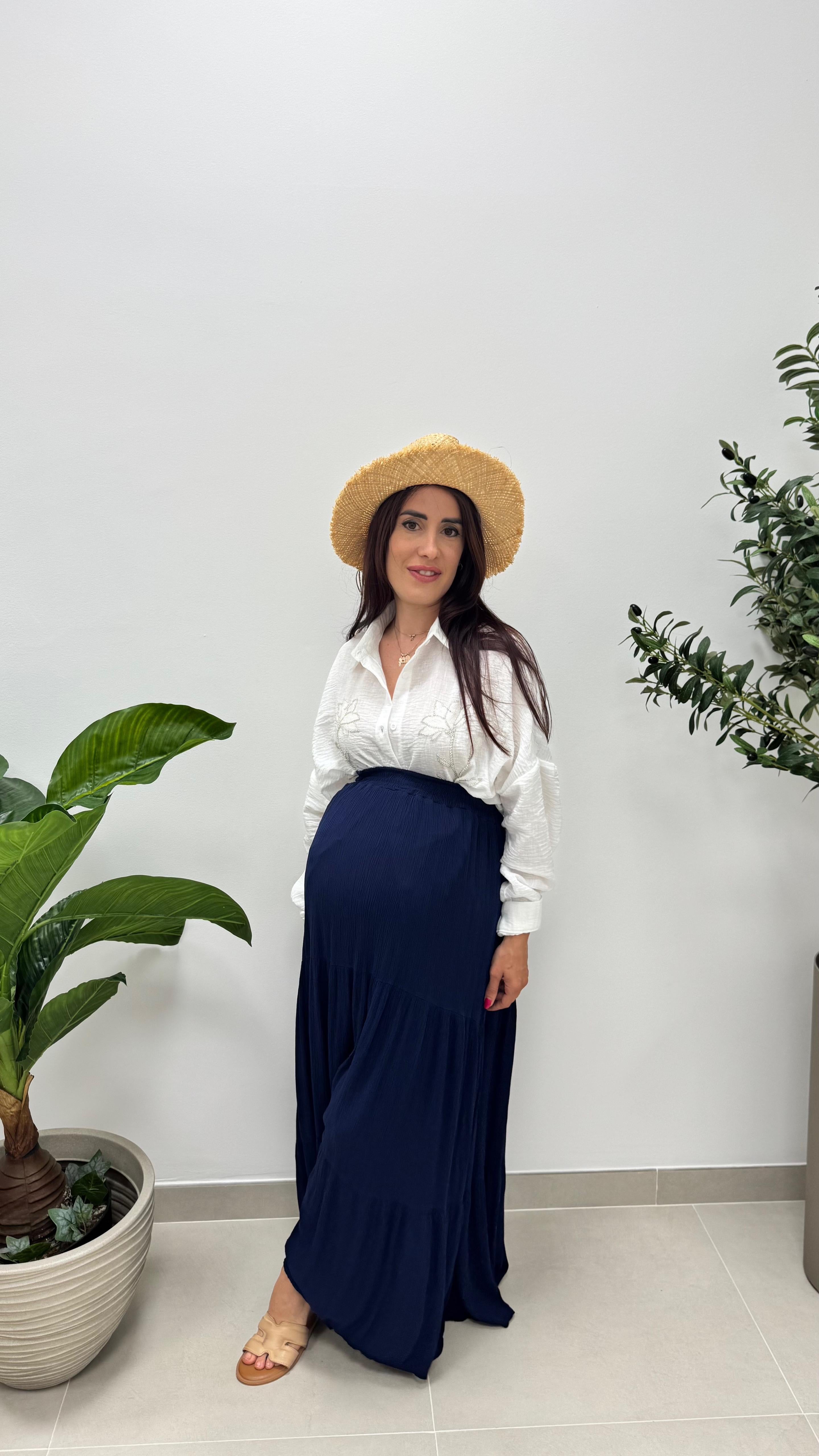 Camicia Over Ricamo Gioiello